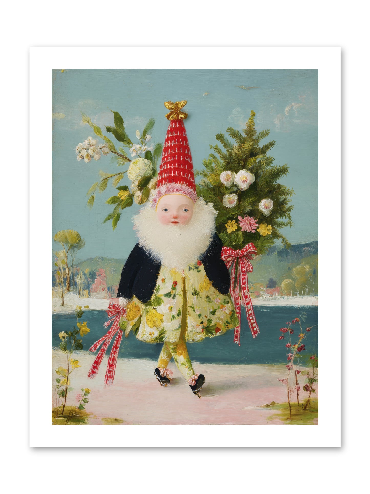 Small Wonder, Big Heart -- Loose Canvas Print 12x16
