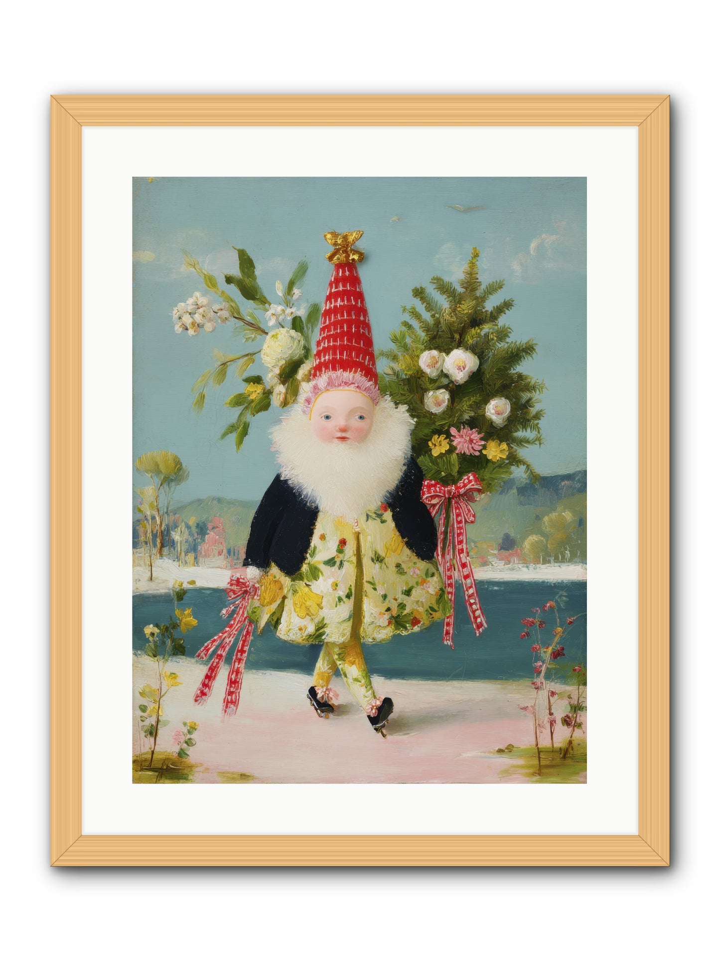 Small Wonder, Big Heart -- Framed Print - Natural 18x24