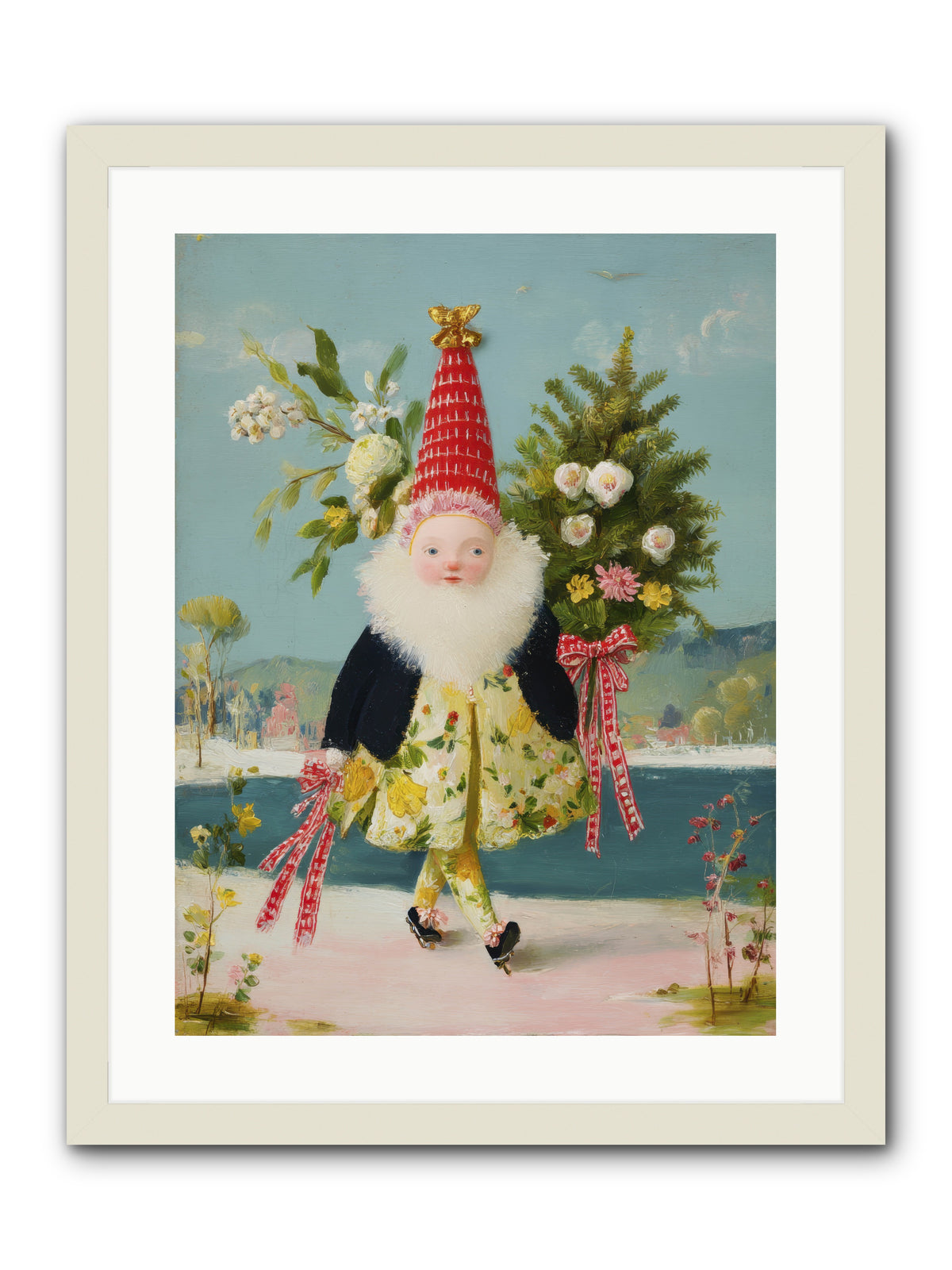 Small Wonder, Big Heart -- Framed Print - White 18x24