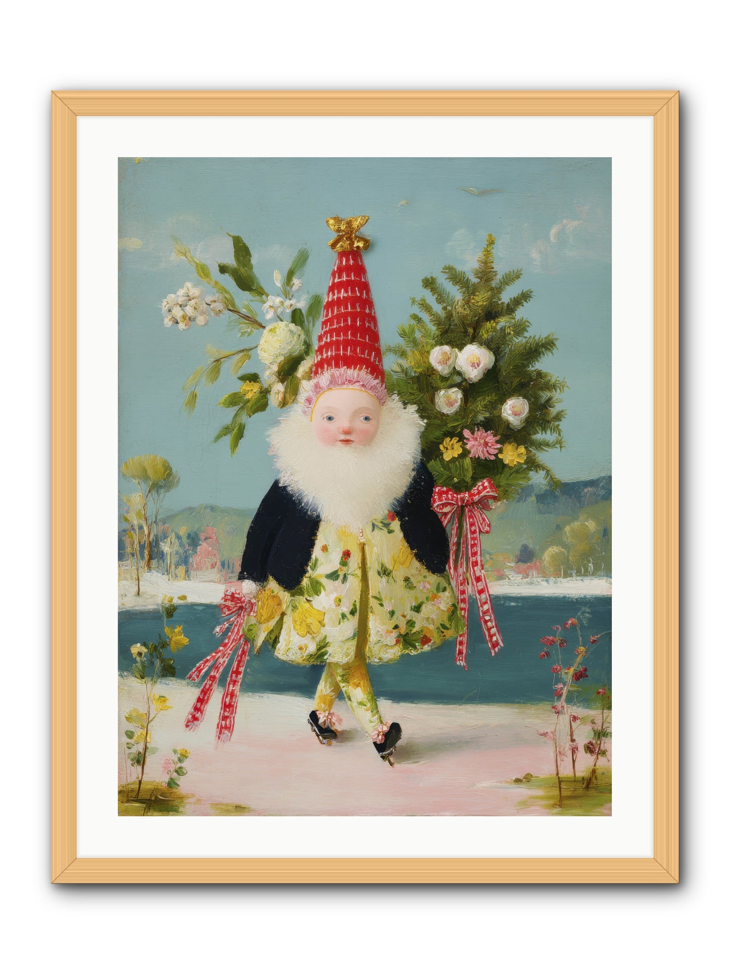 Small Wonder, Big Heart -- Framed Print - Natural 24x32