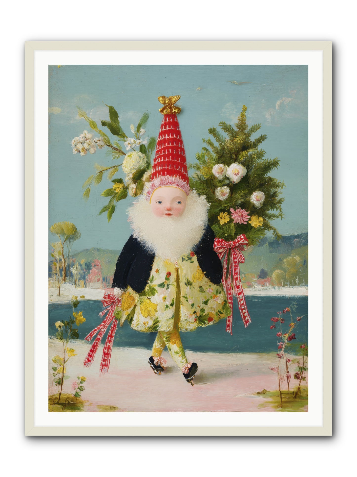 Small Wonder, Big Heart -- Framed Print - White 36x48