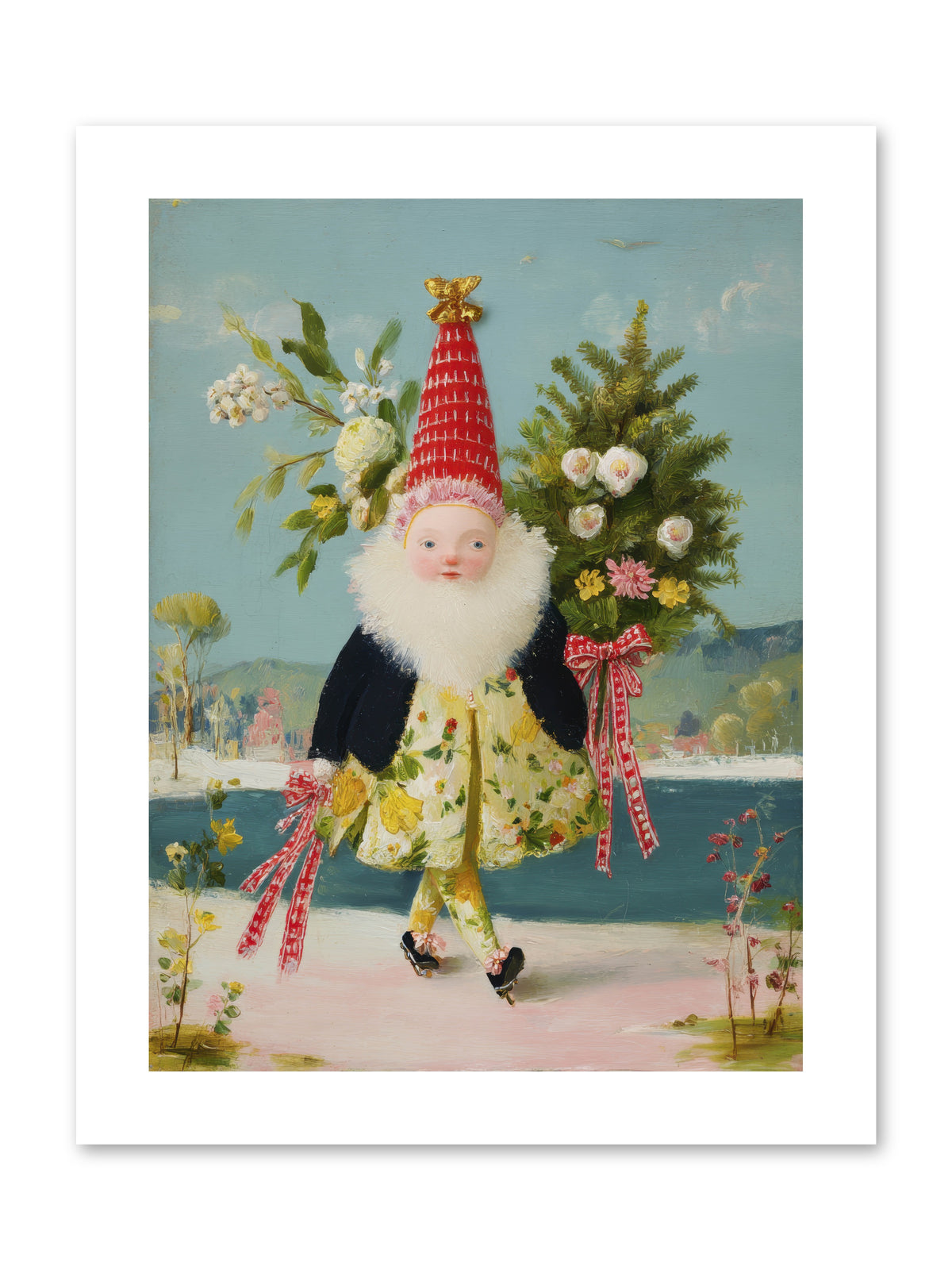 Small Wonder, Big Heart -- Loose Canvas Print 9x12