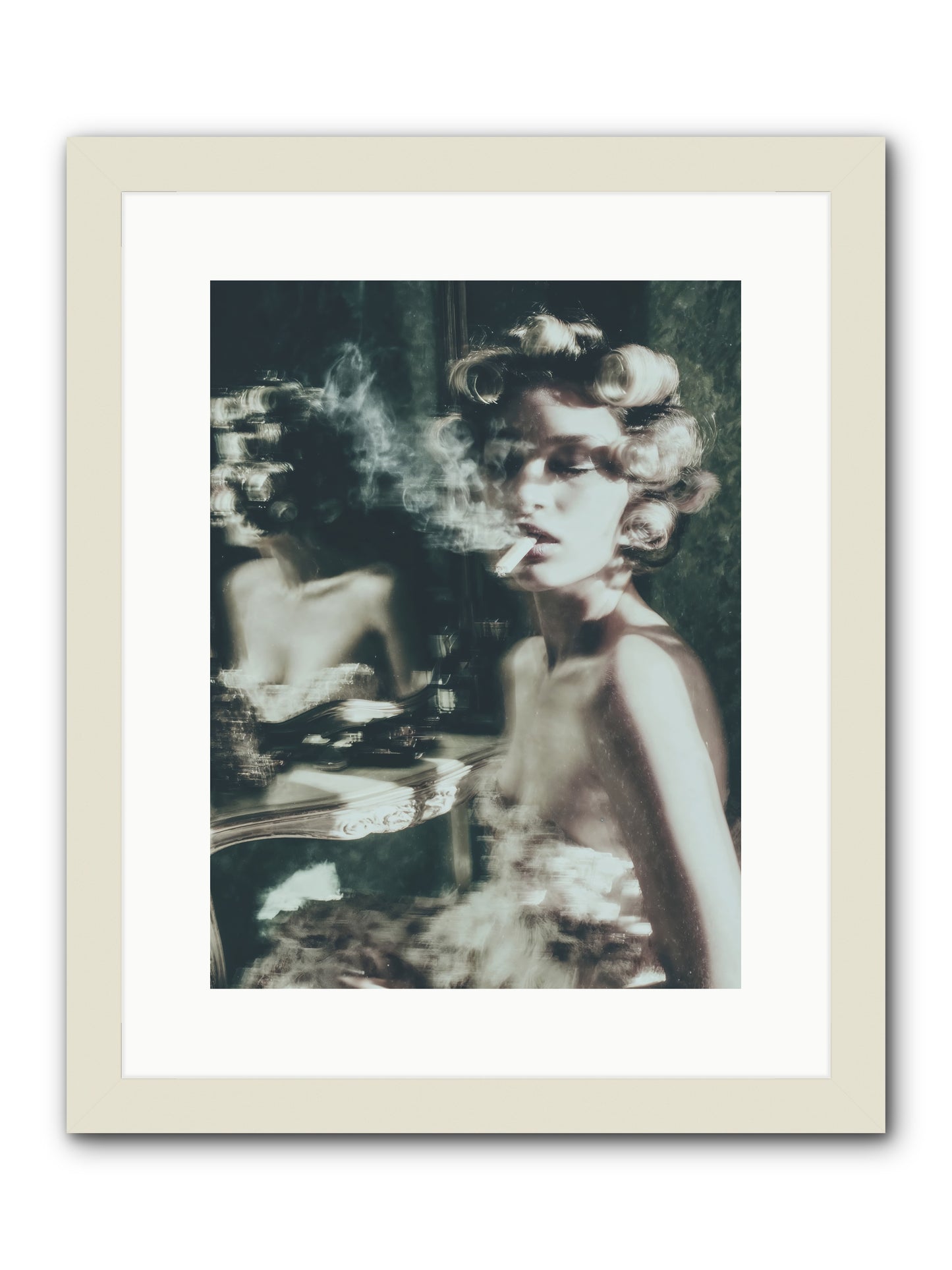 Smoke Rings and Patience -- Framed Print - White 12x16