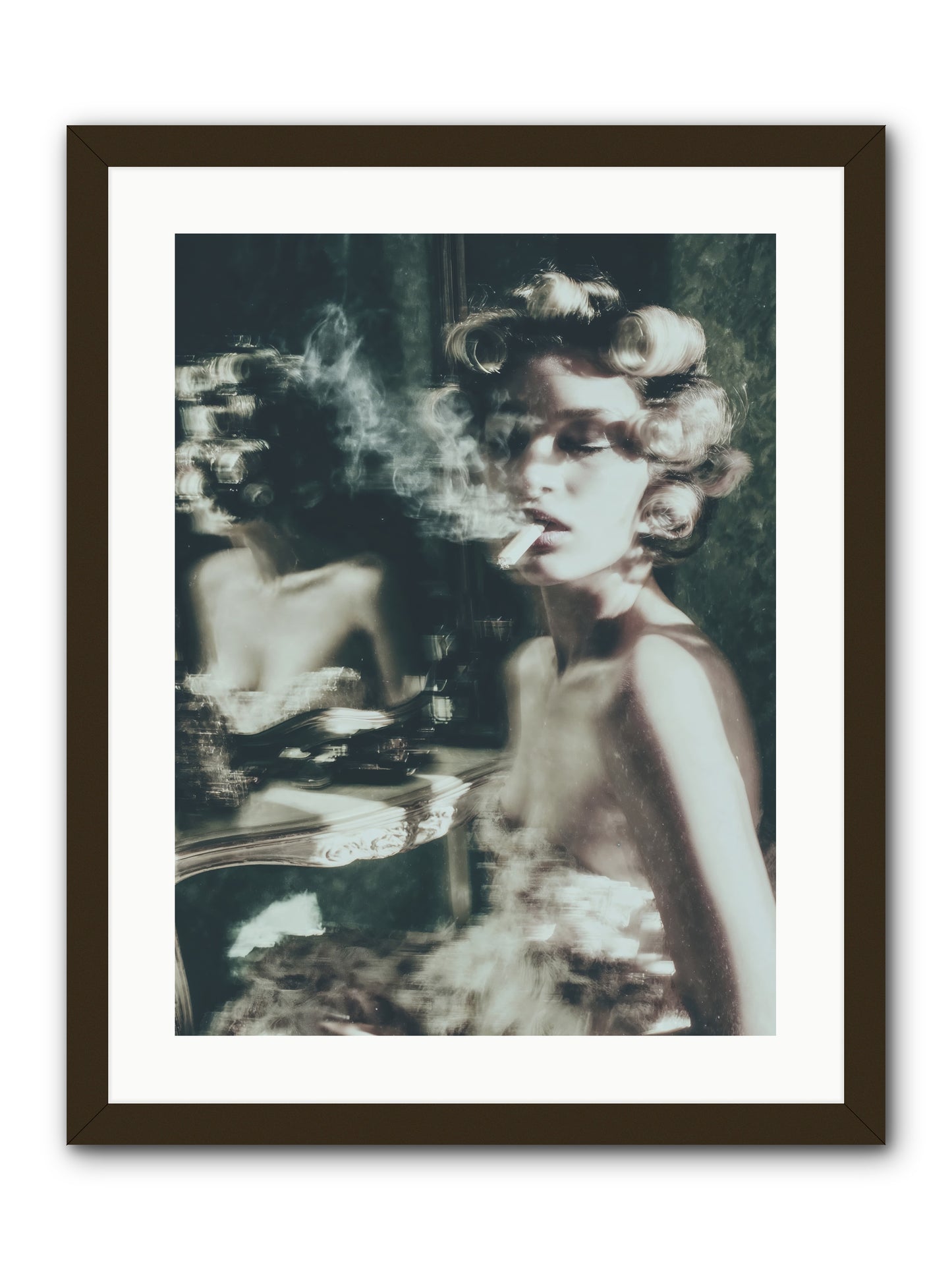 Smoke Rings and Patience -- Framed Print - Black 18x24