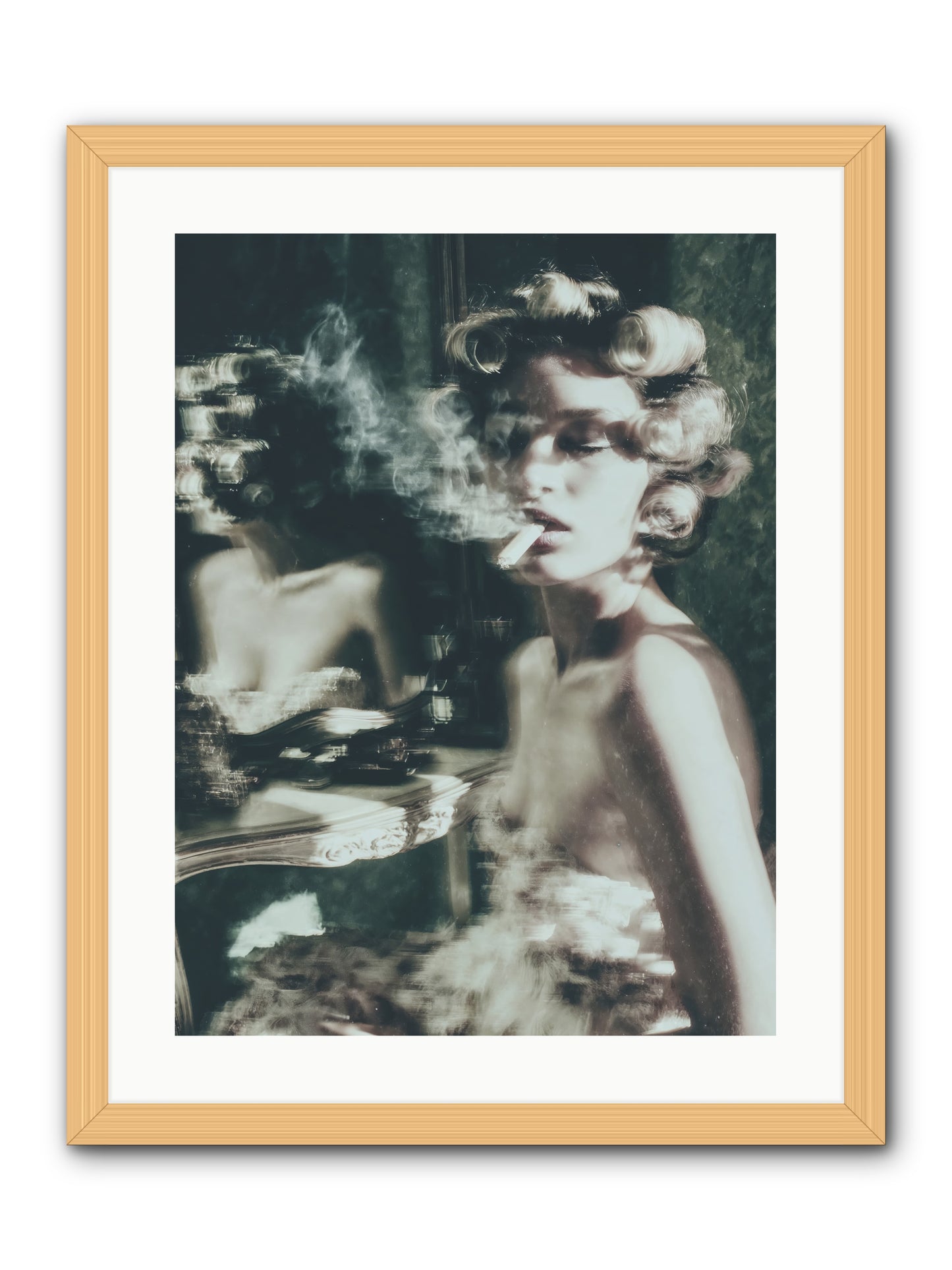 Smoke Rings and Patience -- Framed Print - Natural 18x24