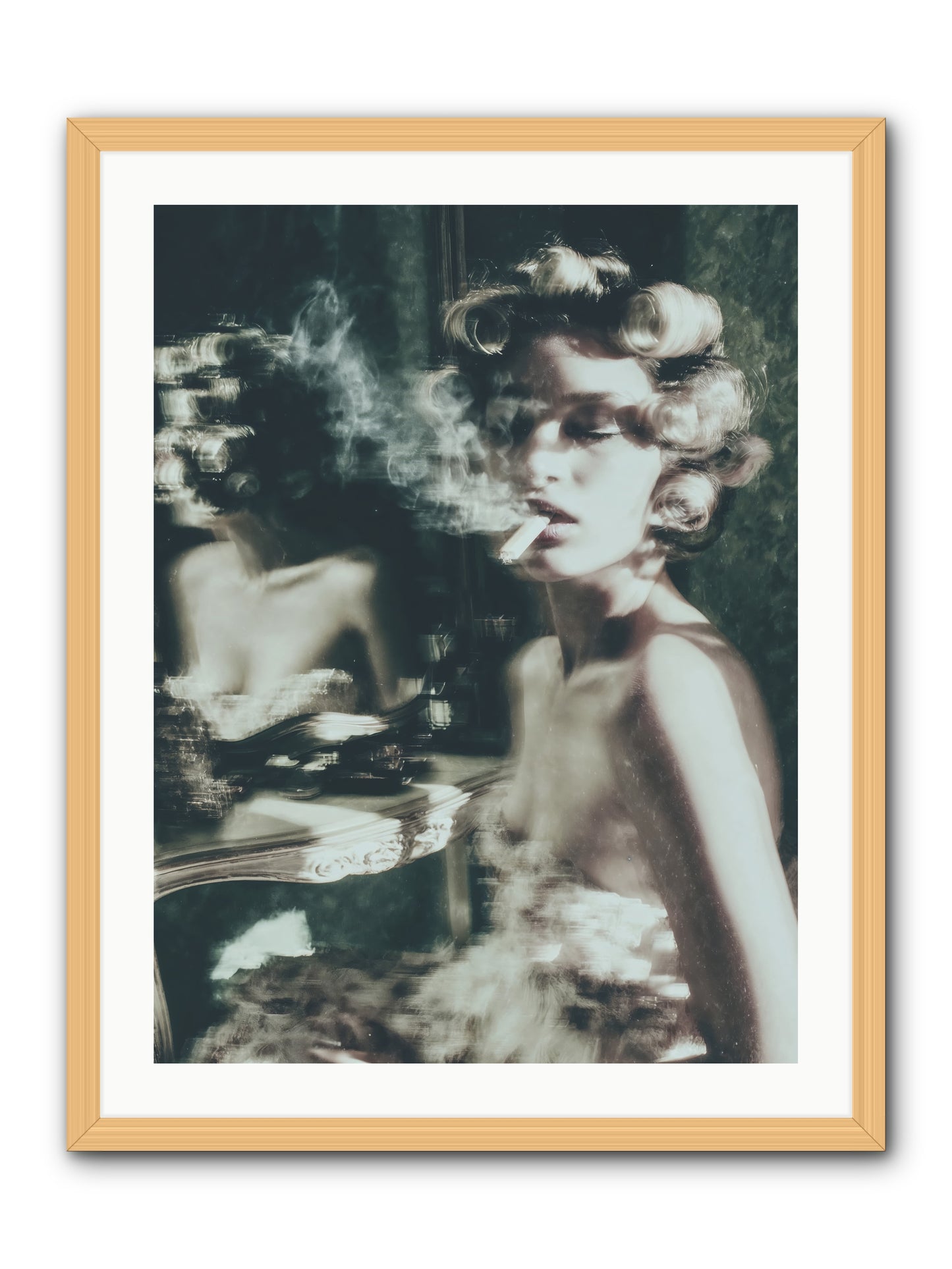 Smoke Rings and Patience -- Framed Print - Natural 24x32