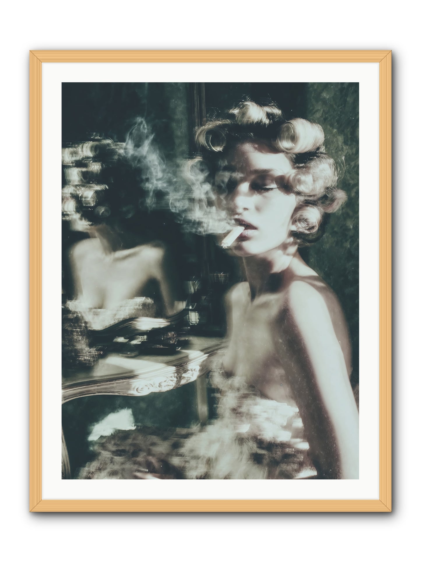 Smoke Rings and Patience -- Framed Print - Natural 30x40