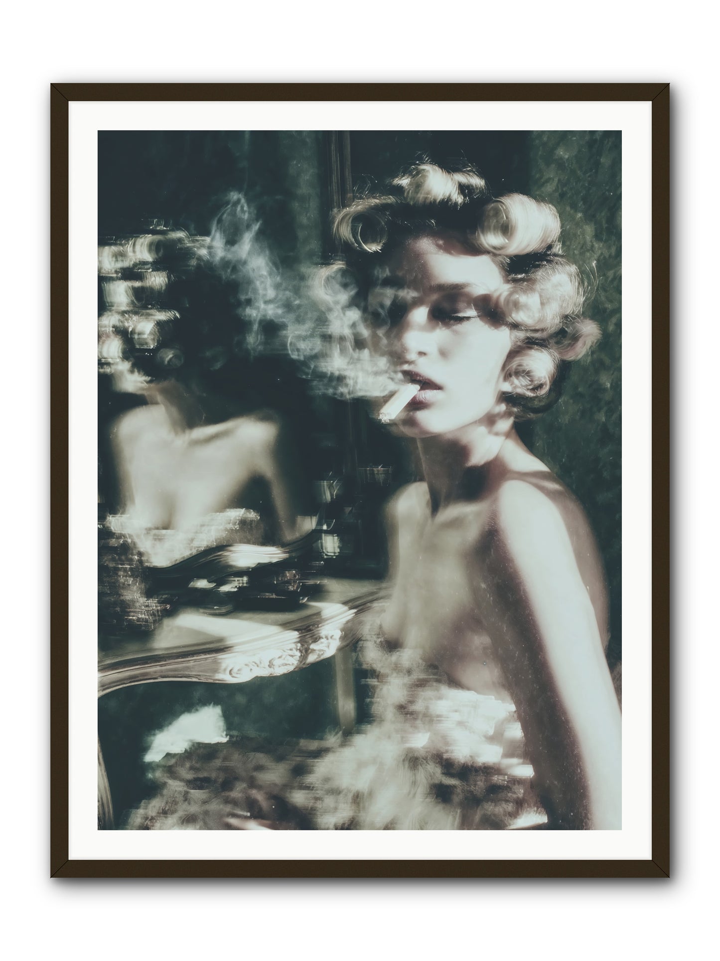 Smoke Rings and Patience -- Framed Print - Black 36x48