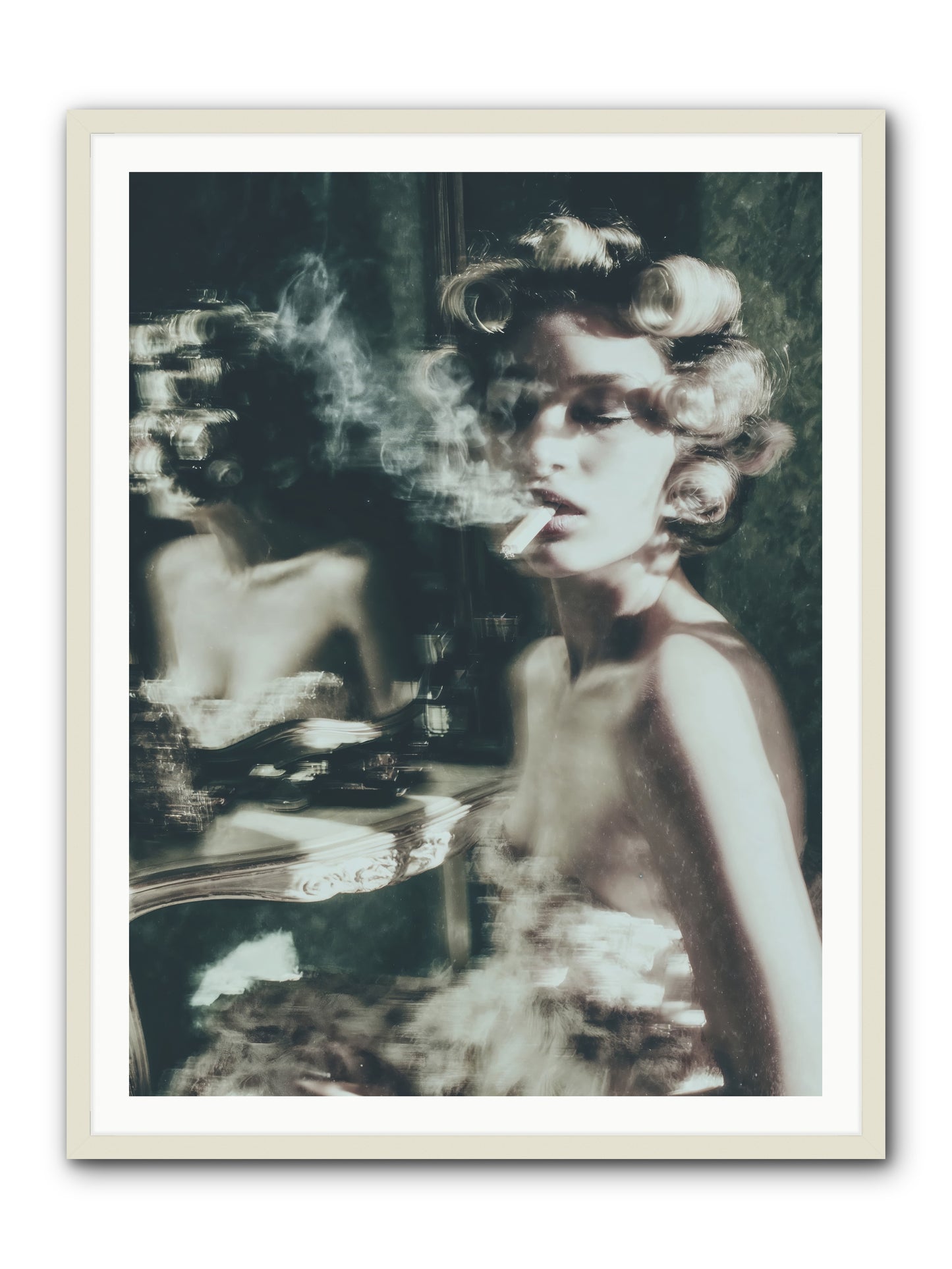 Smoke Rings and Patience -- Framed Print - White 36x48