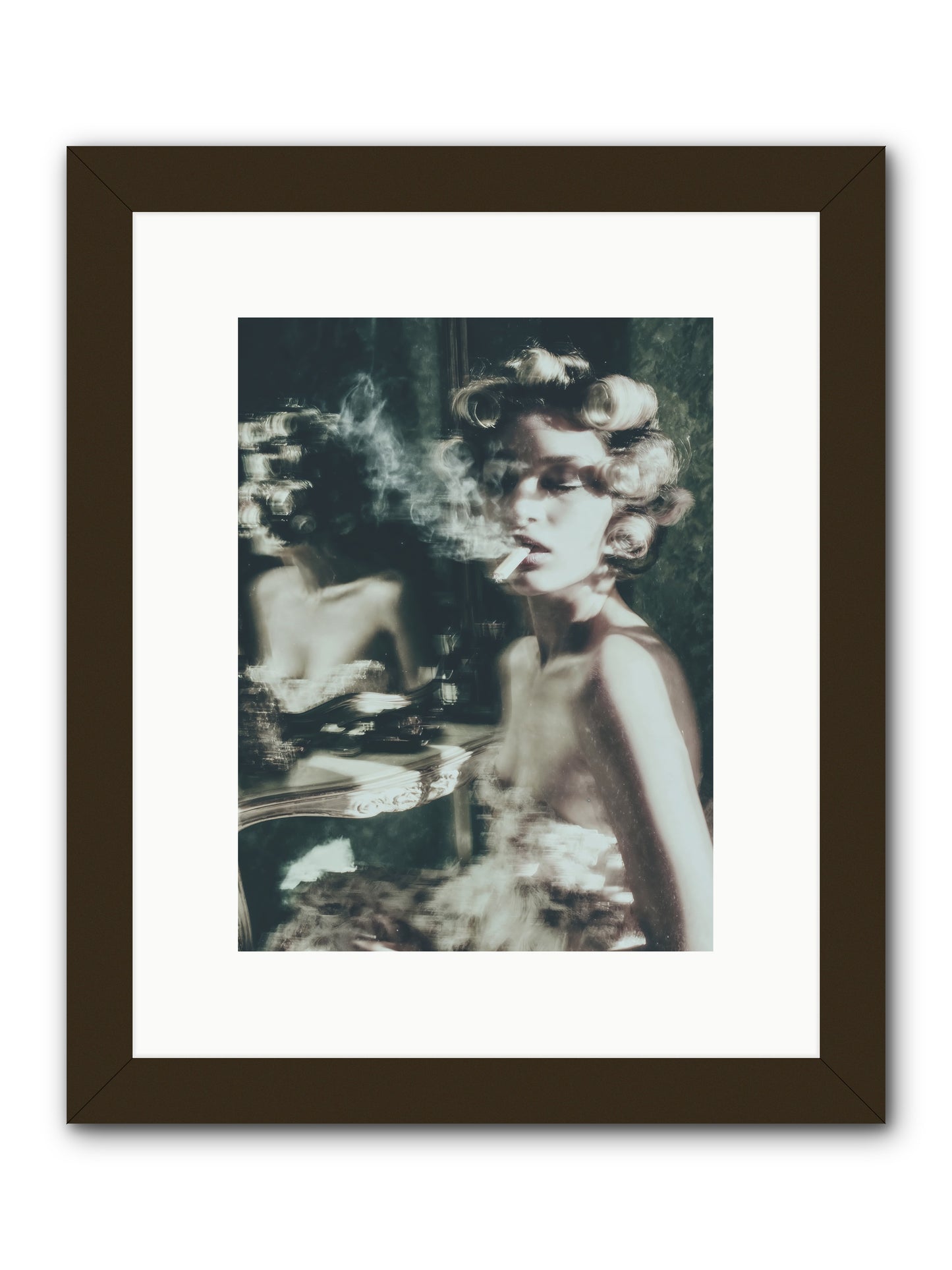 Smoke Rings and Patience -- Framed Print - Black 9x12