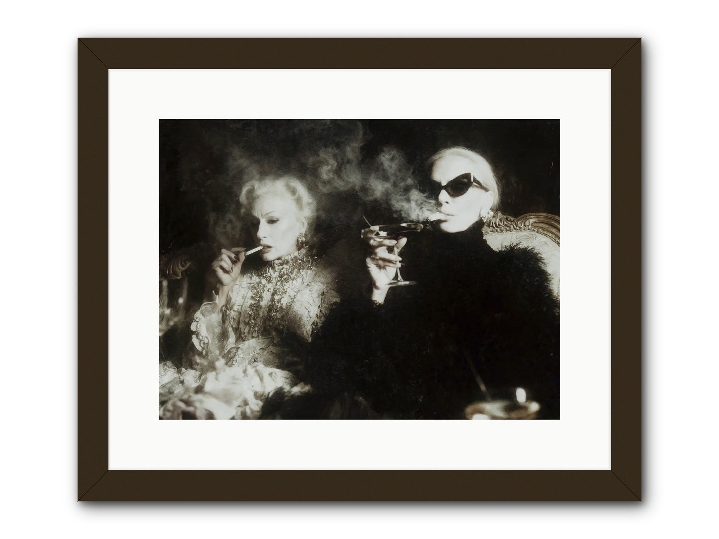 Smoke and Sequins -- Framed Print - Black 16x12