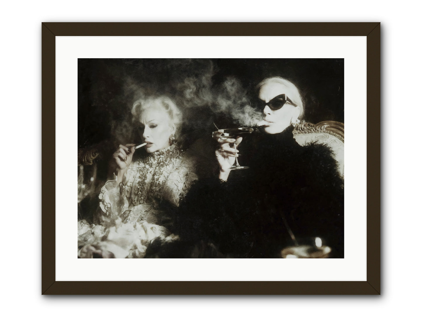 Smoke and Sequins -- Framed Print - Black 24x18