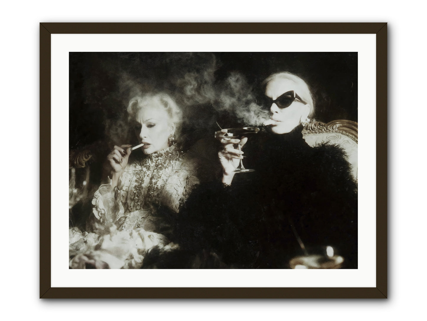 Smoke and Sequins -- Framed Print - Black 32x24