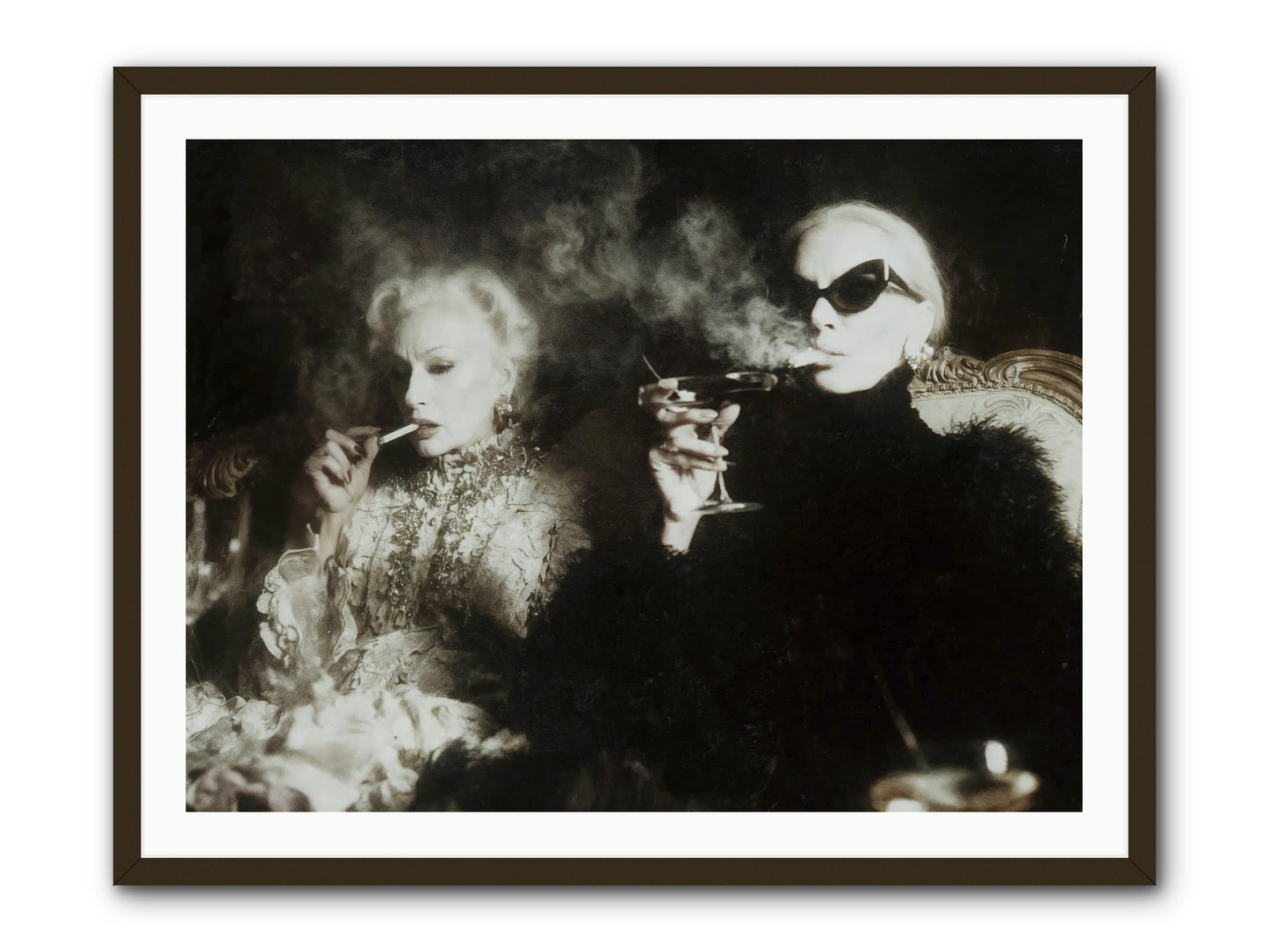 Smoke and Sequins -- Framed Print - Black 40x30