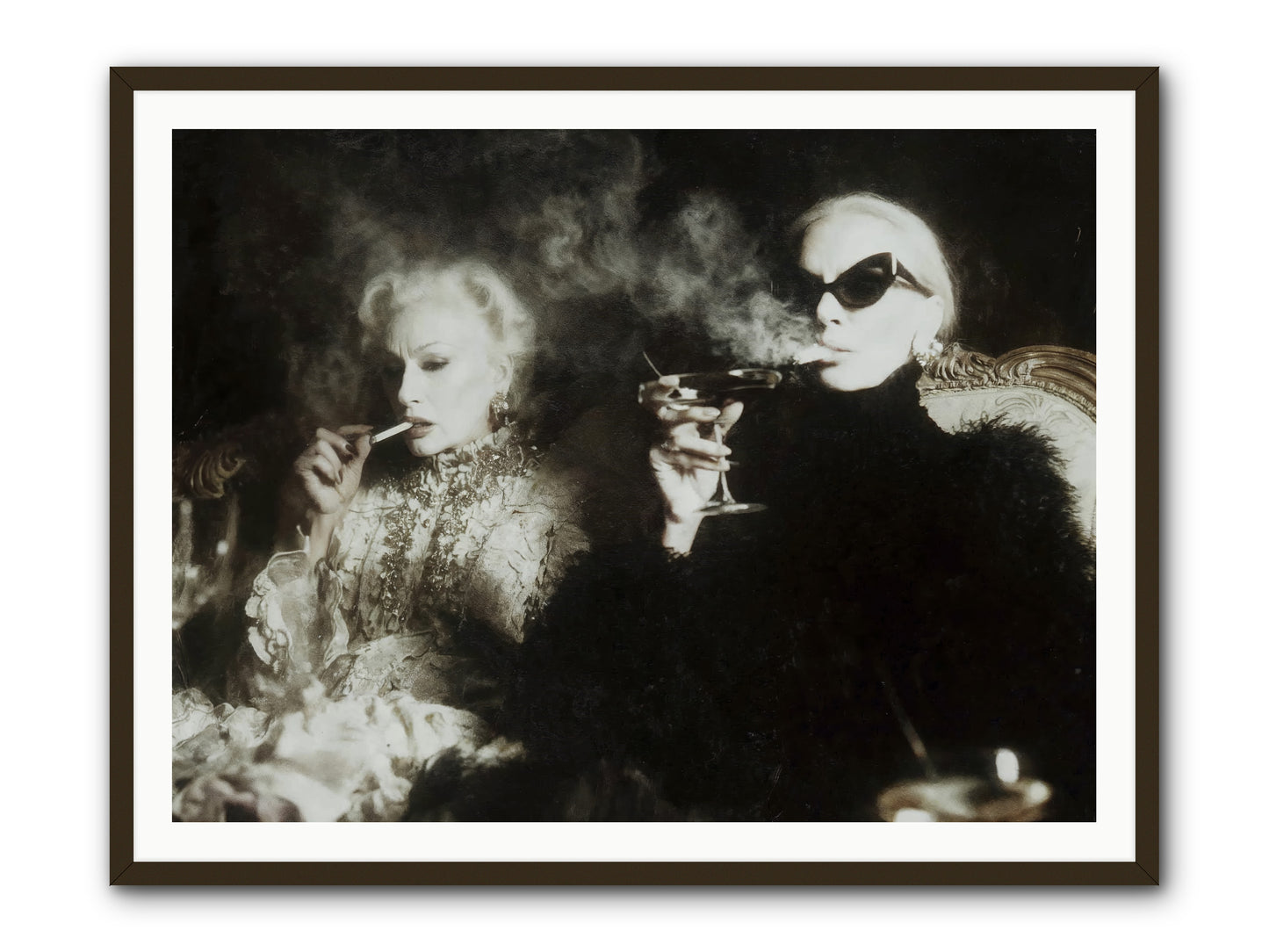 Smoke and Sequins -- Framed Print - Black 48x36