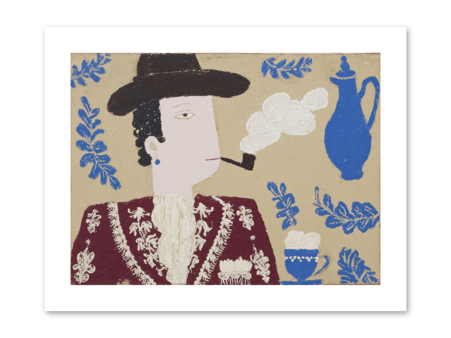 Smoking Jacket, No Cigarettes -- Paper Print 12x9