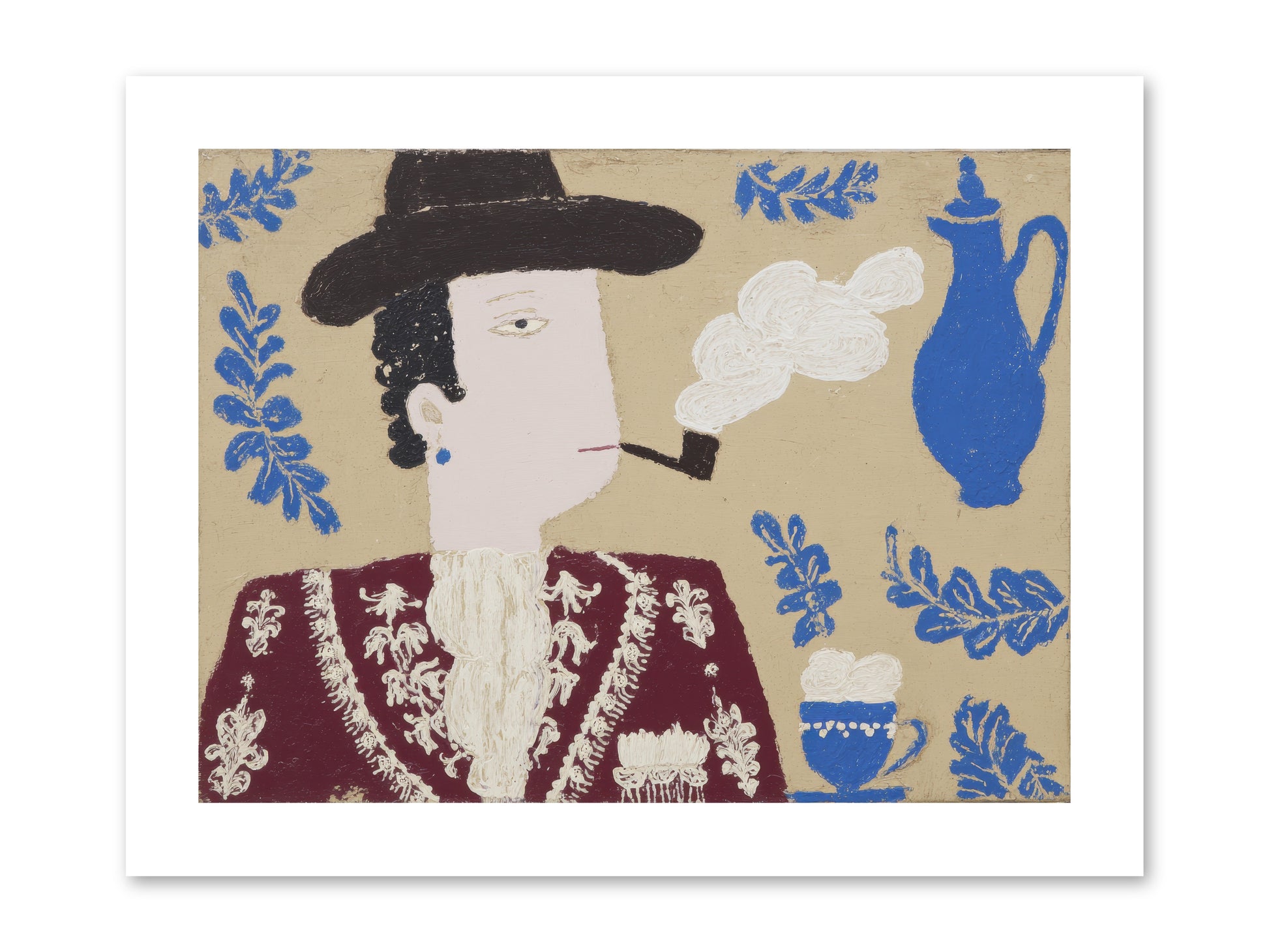 Smoking Jacket, No Cigarettes -- Paper Print 12x9
