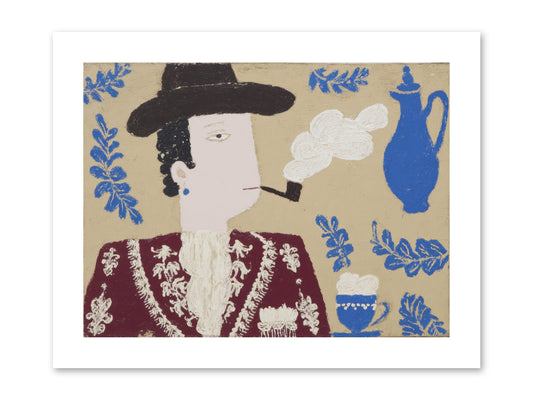 Smoking Jacket, No Cigarettes -- Paper Print 12x9