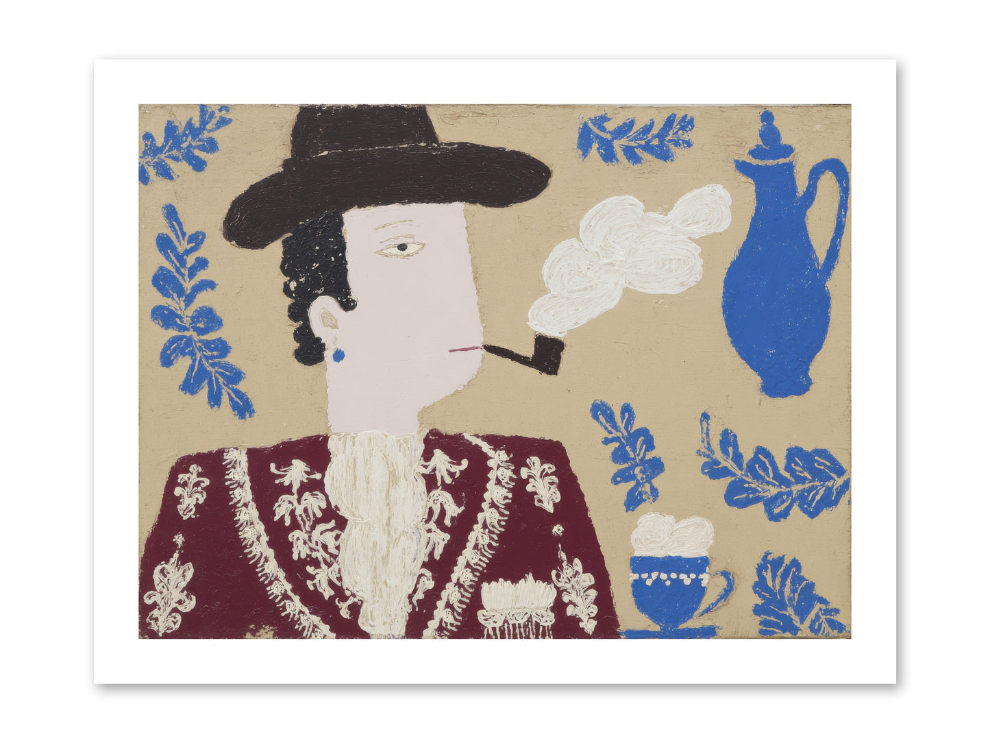 Smoking Jacket, No Cigarettes -- Loose Canvas Print 16x12
