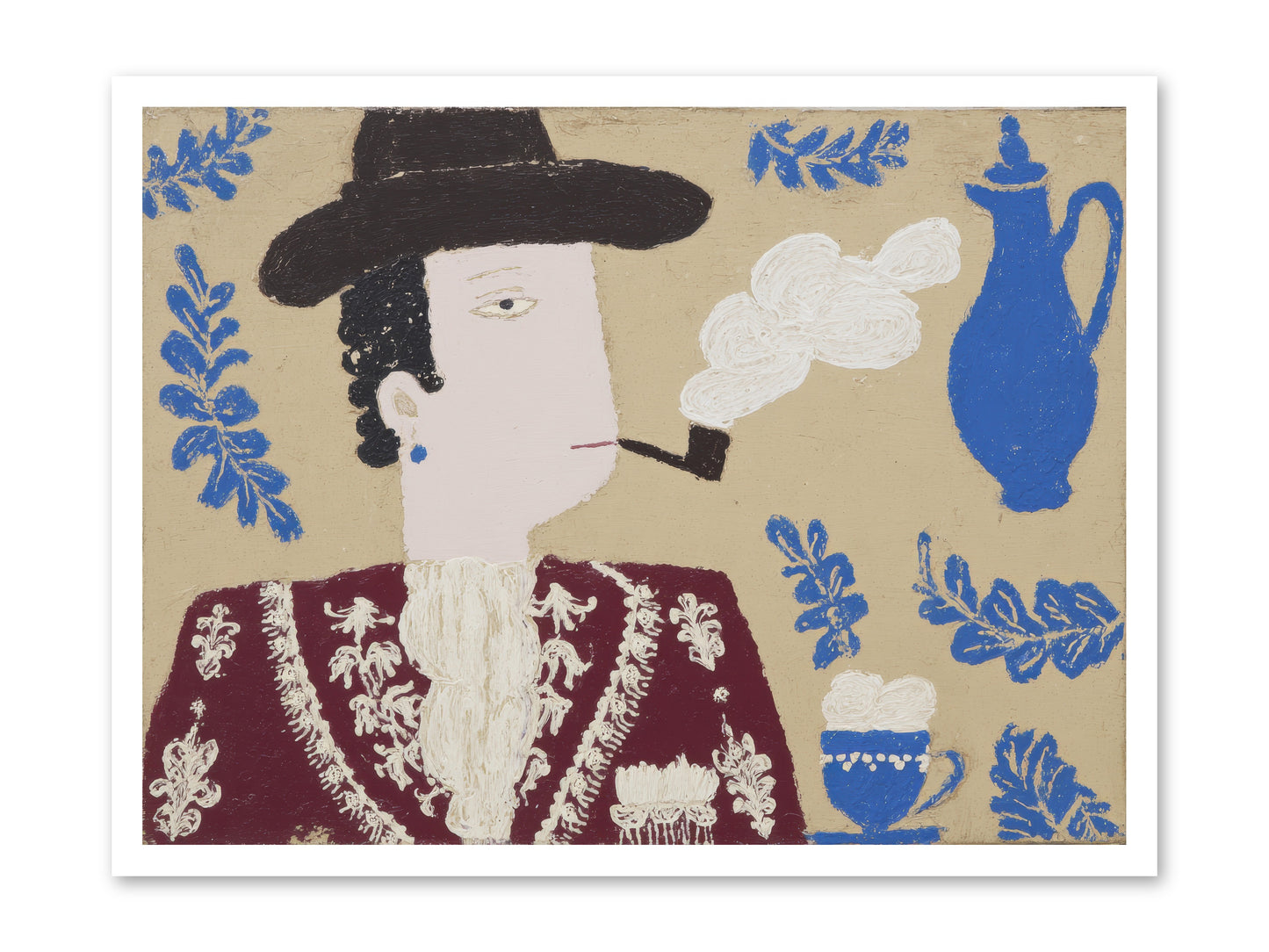 Smoking Jacket, No Cigarettes -- Loose Canvas Print 32x24