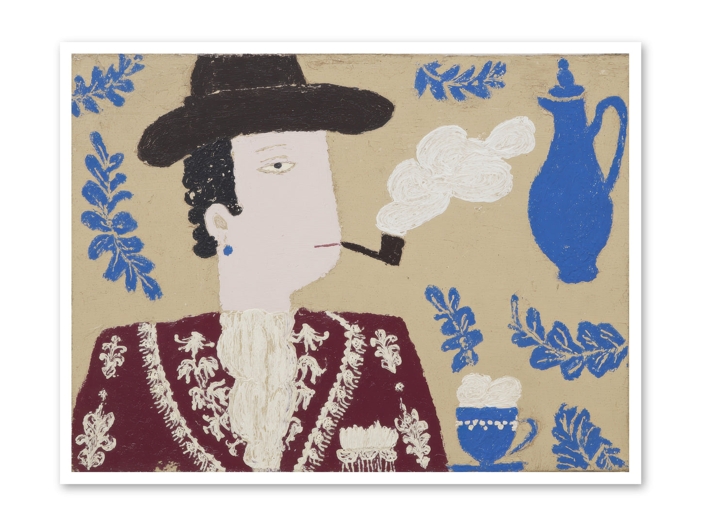 Smoking Jacket, No Cigarettes -- Loose Canvas Print 48x36