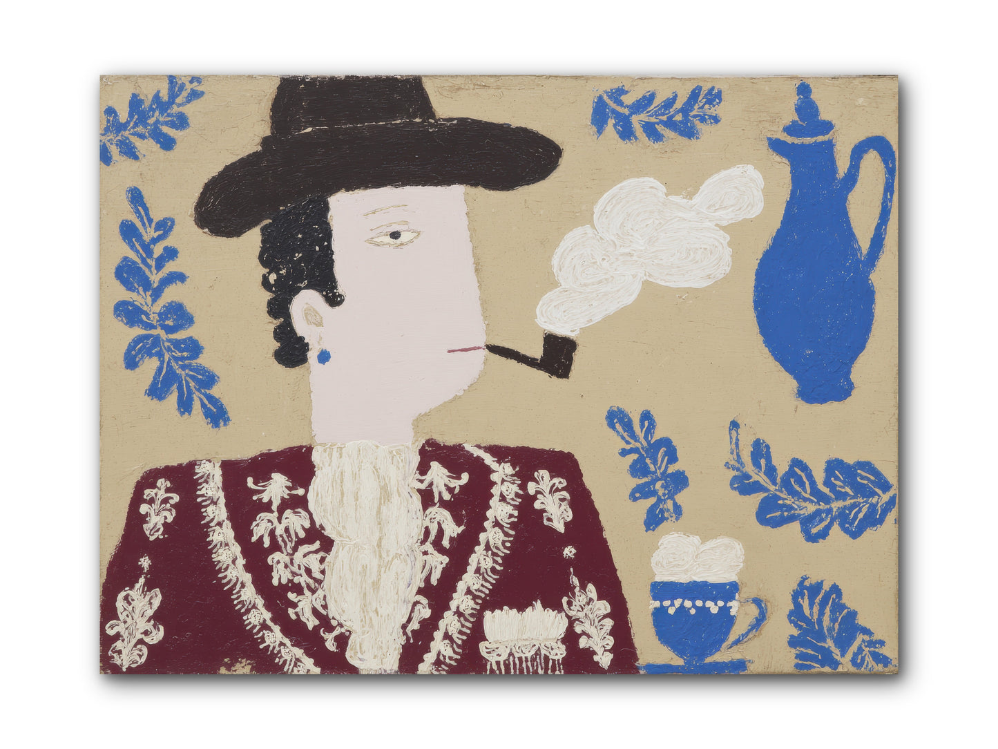 Smoking Jacket, No Cigarettes -- Wrapped Canvas 12x9