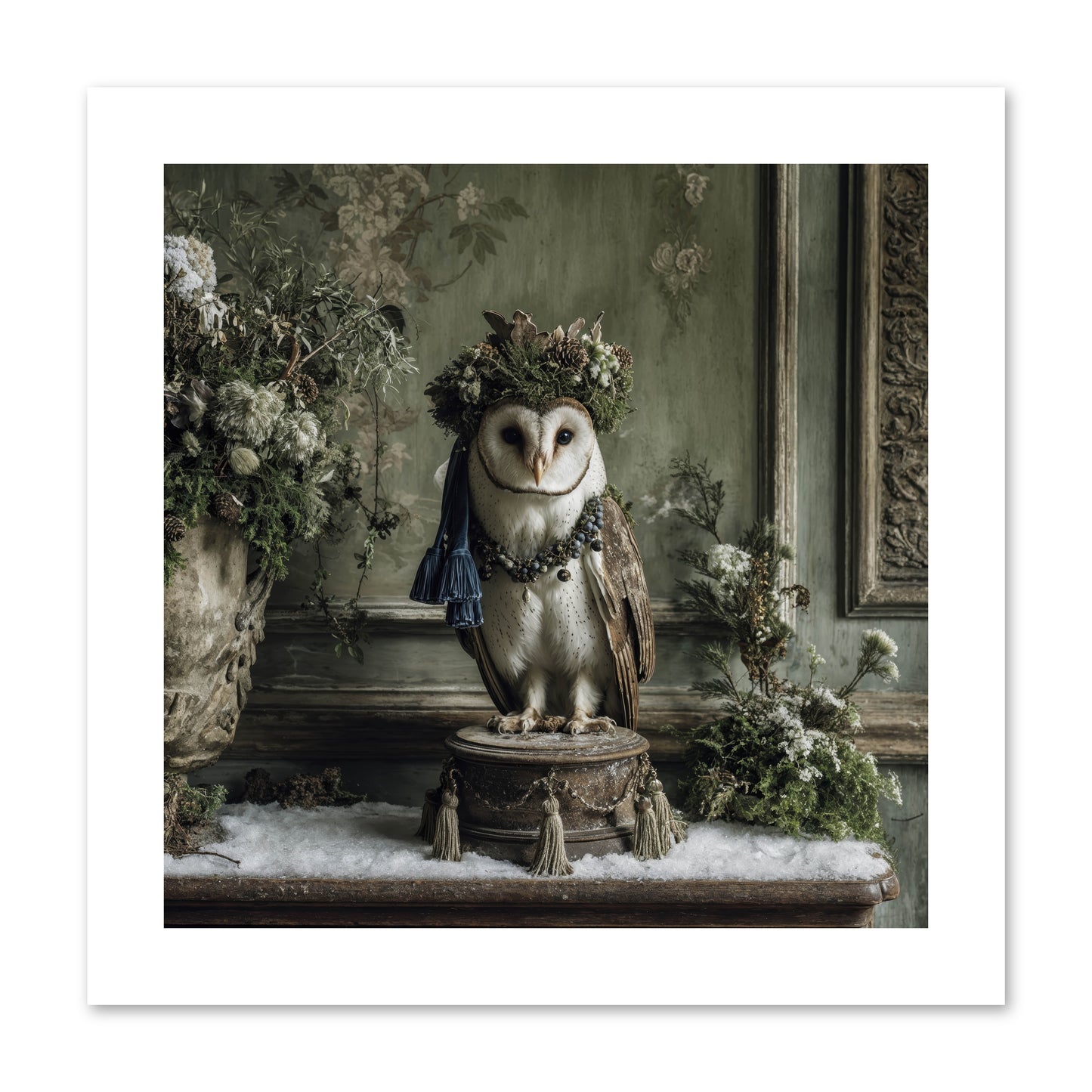 Snowfall Sentinel -- Loose Canvas Print 10x10