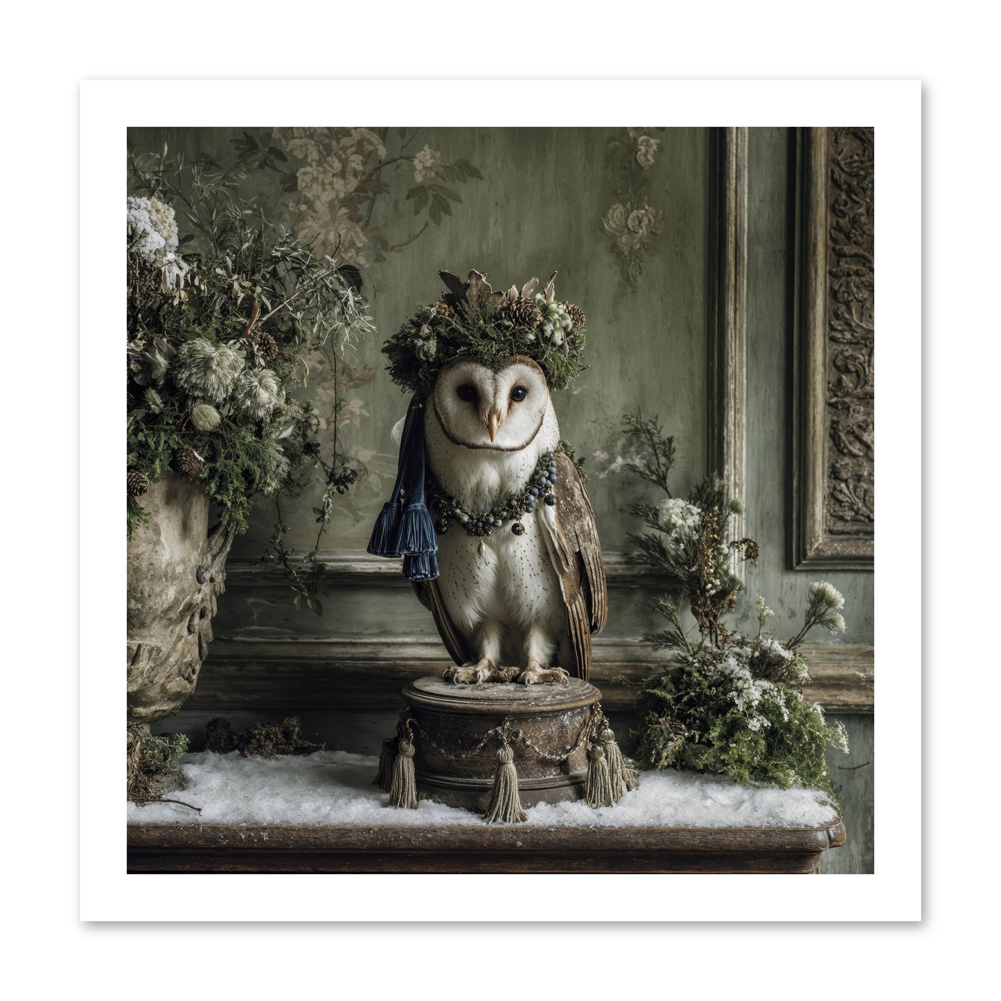 Snowfall Sentinel -- Paper Print 16x16