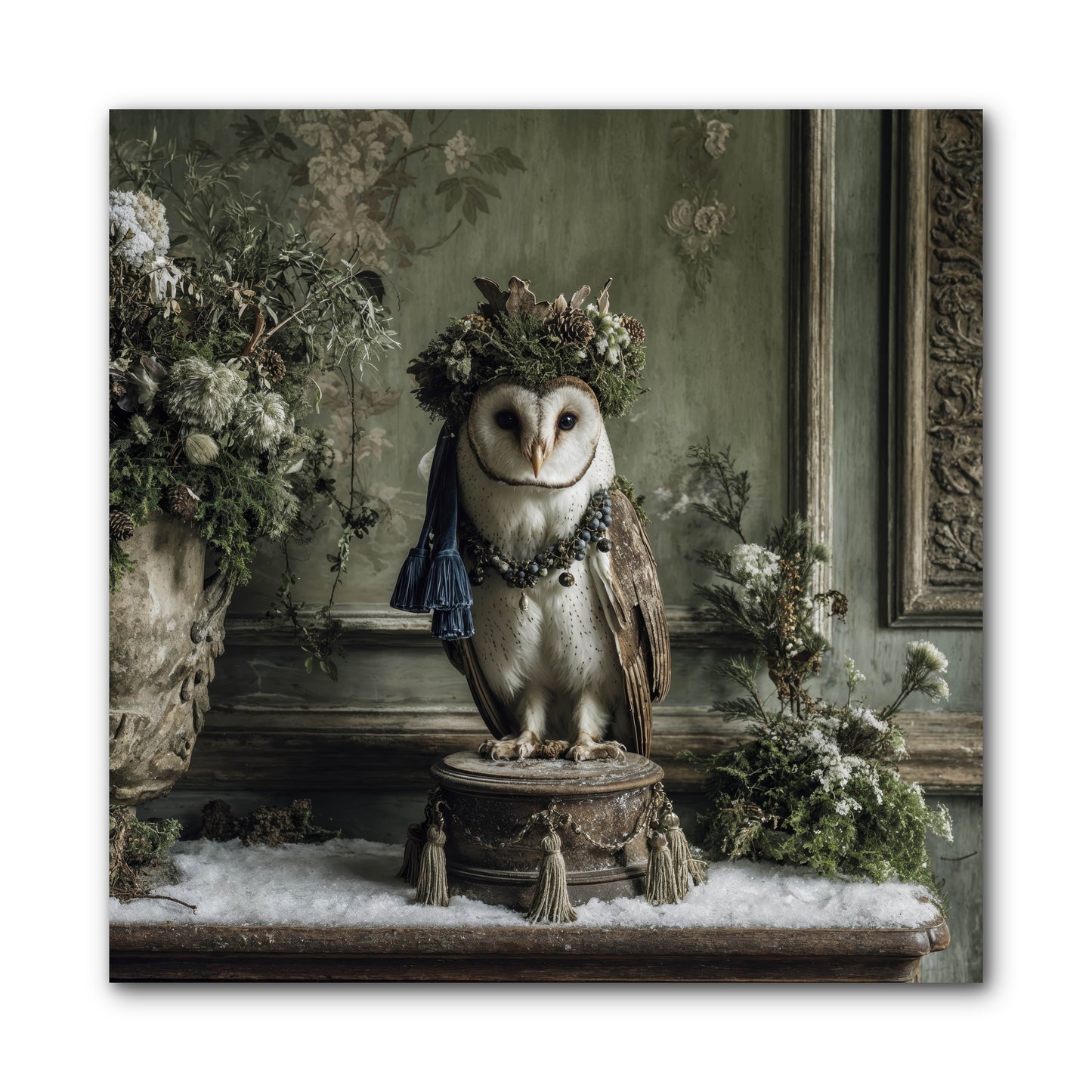 Snowfall Sentinel -- Wrapped Canvas 10x10