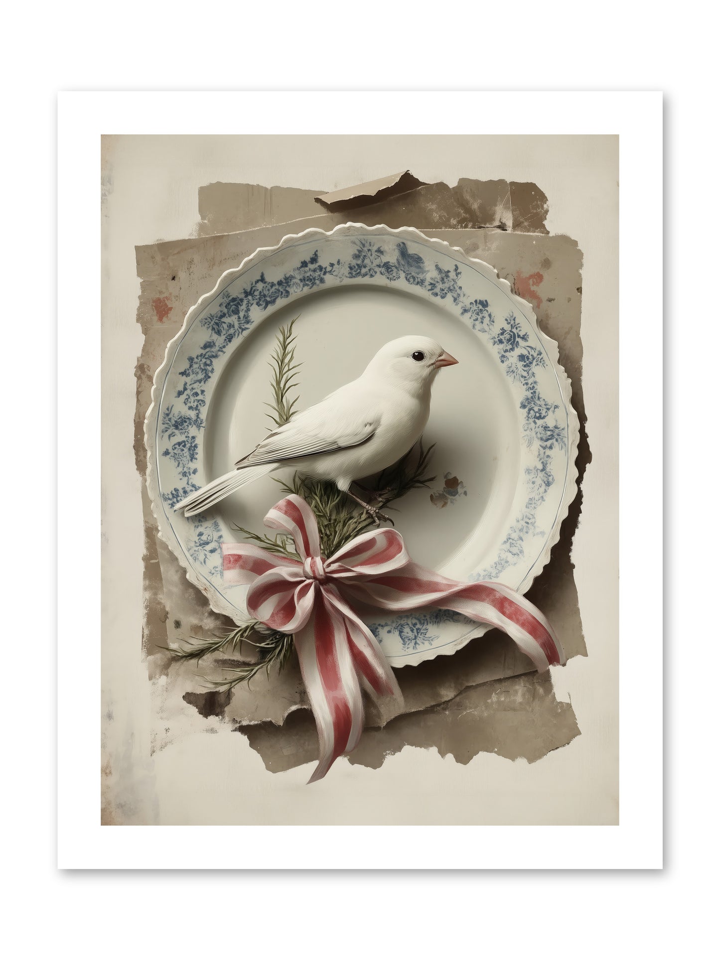 Snowy Sonnet -- Loose Canvas Print 12x16
