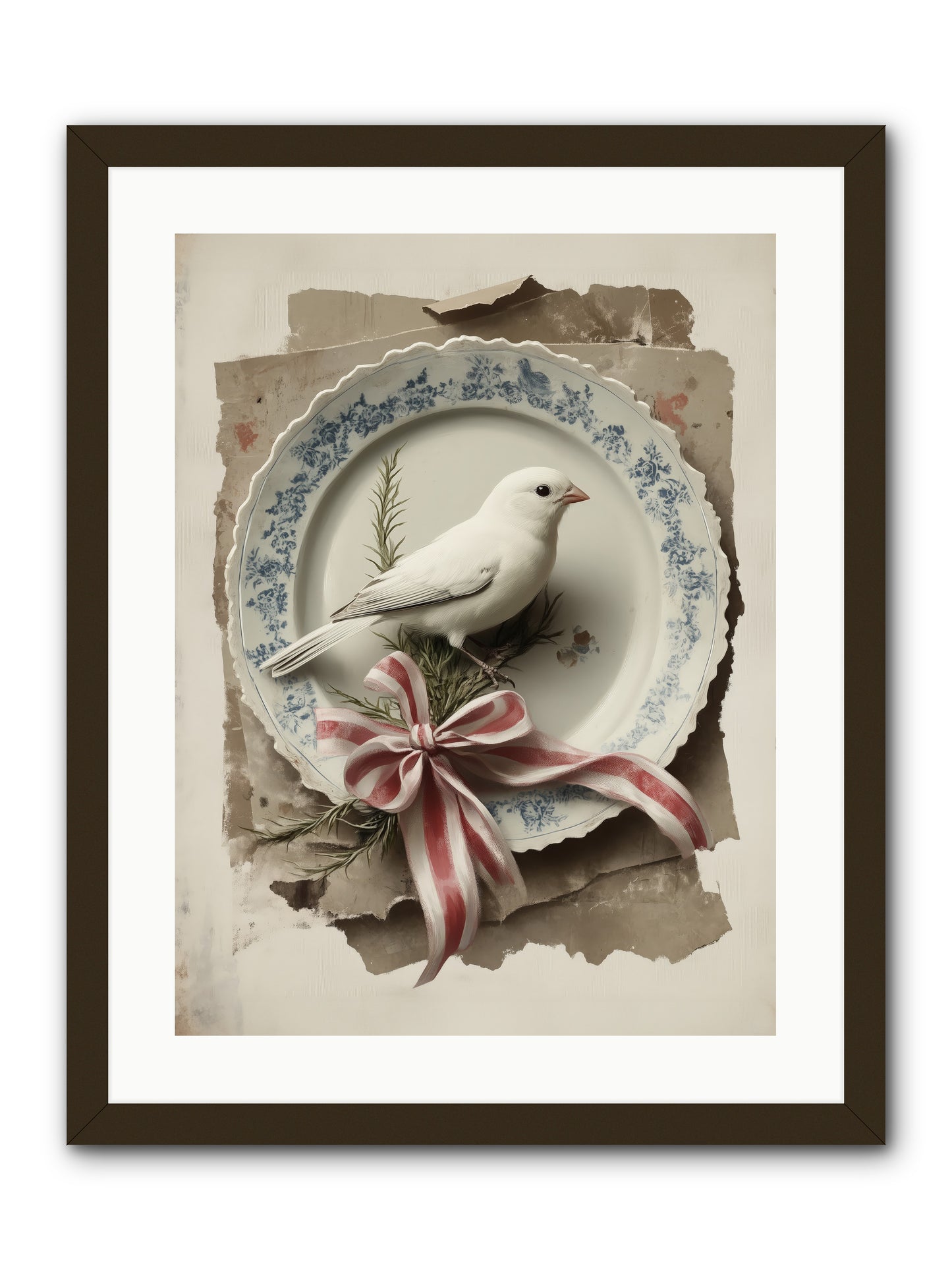 Snowy Sonnet -- Framed Print - Black 18x24