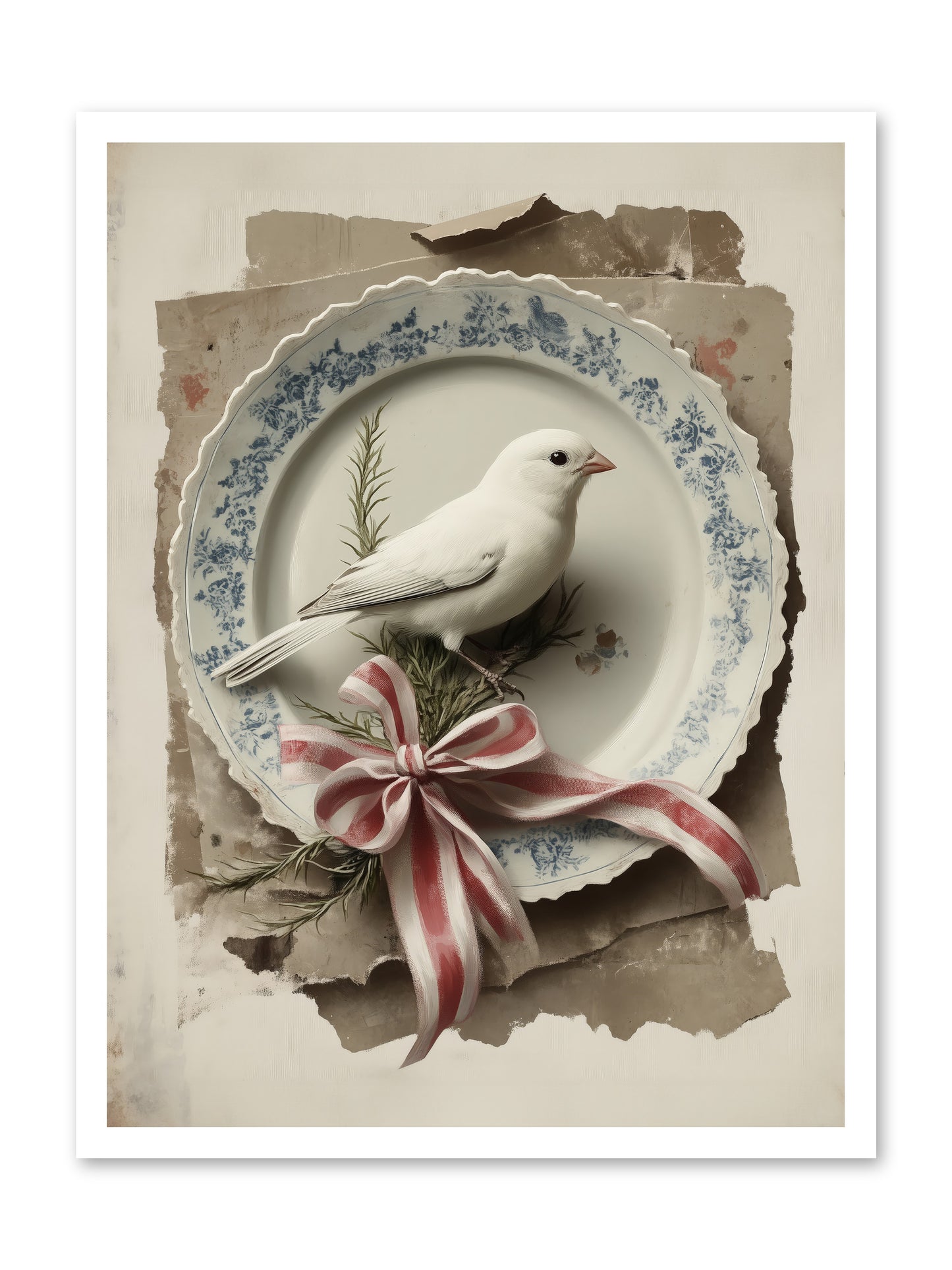 Snowy Sonnet -- Loose Canvas Print 24x32