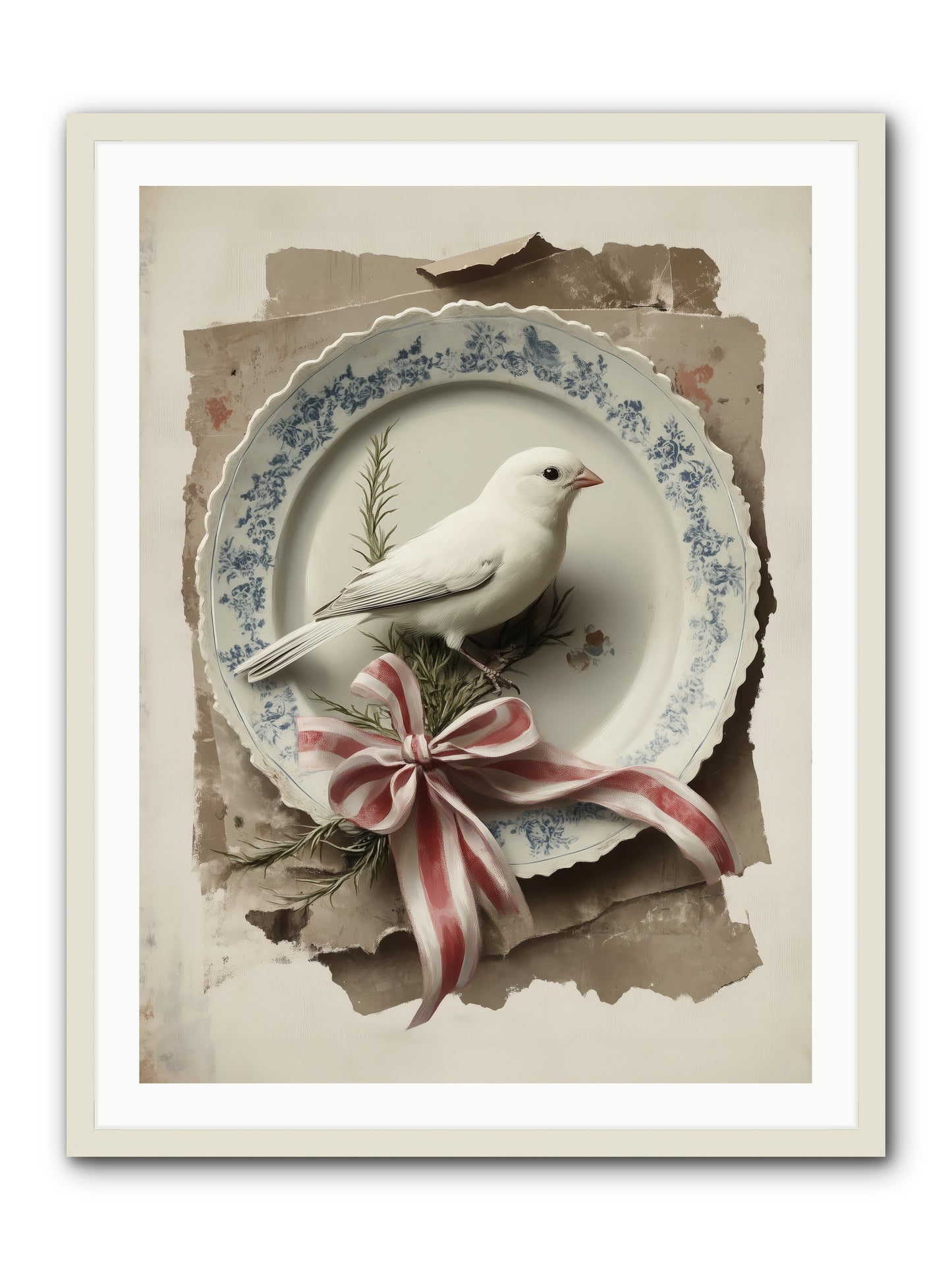 Snowy Sonnet -- Framed Print - White 30x40