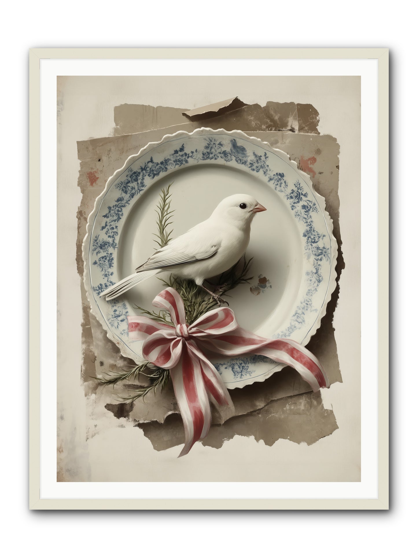 Snowy Sonnet -- Framed Print - White 36x48