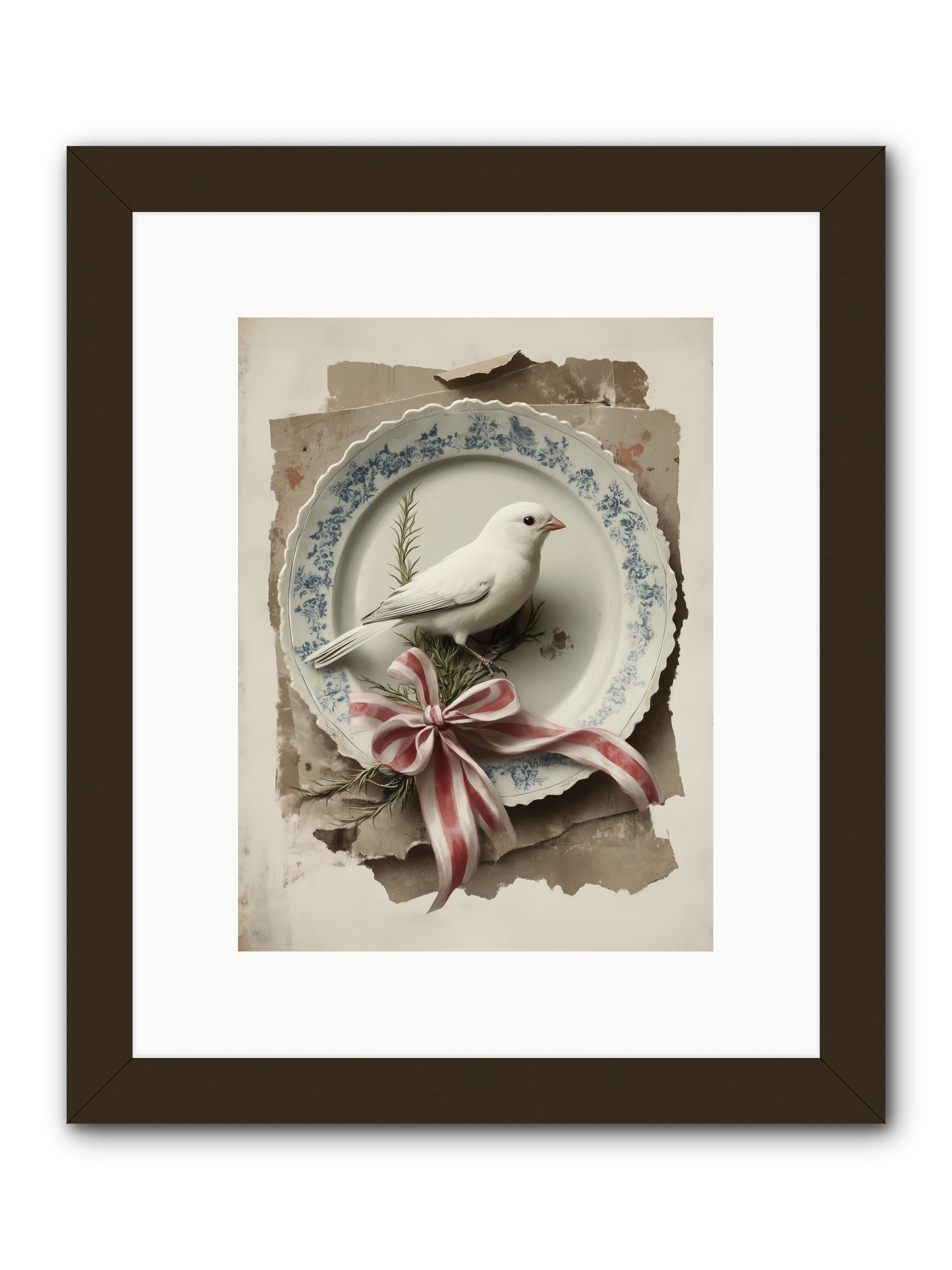 Snowy Sonnet -- Framed Print - Black 9x12