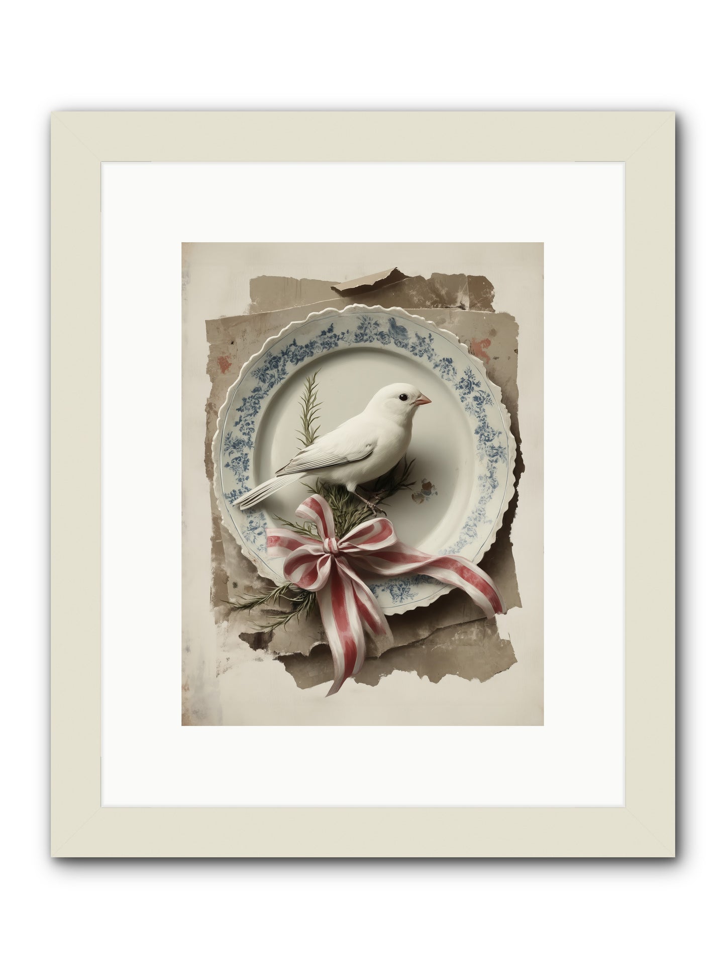 Snowy Sonnet -- Framed Print - White 9x12