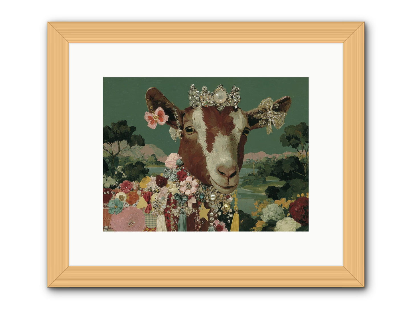 Society of Blooming Souls -- Framed Print - Natural 12x9