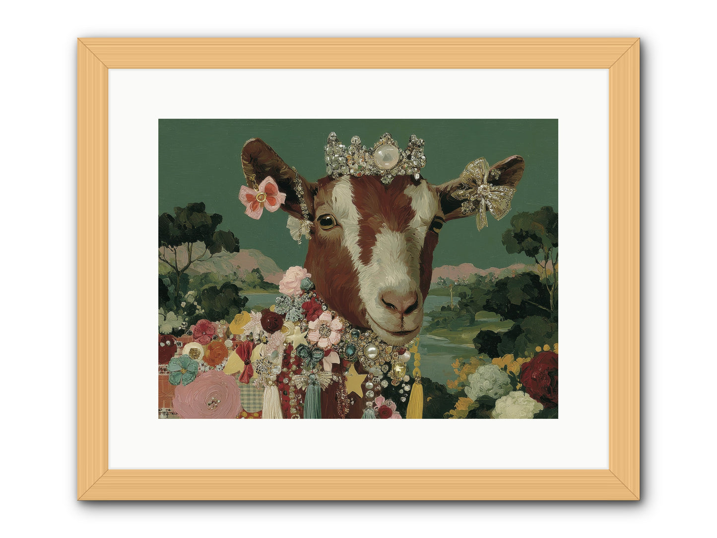Society of Blooming Souls -- Framed Print - Natural 16x12