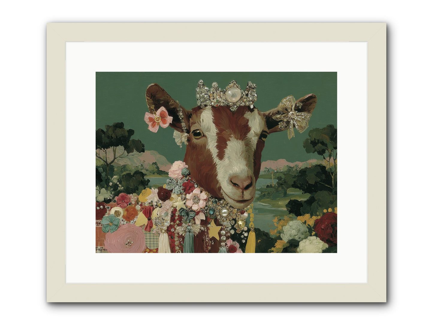 Society of Blooming Souls -- Framed Print - White 16x12