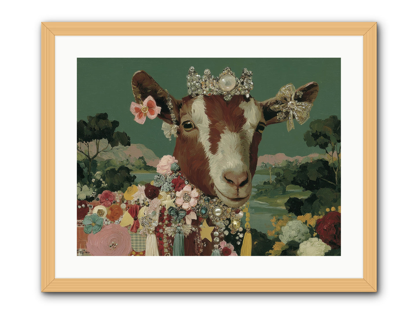 Society of Blooming Souls -- Framed Print - Natural 24x18
