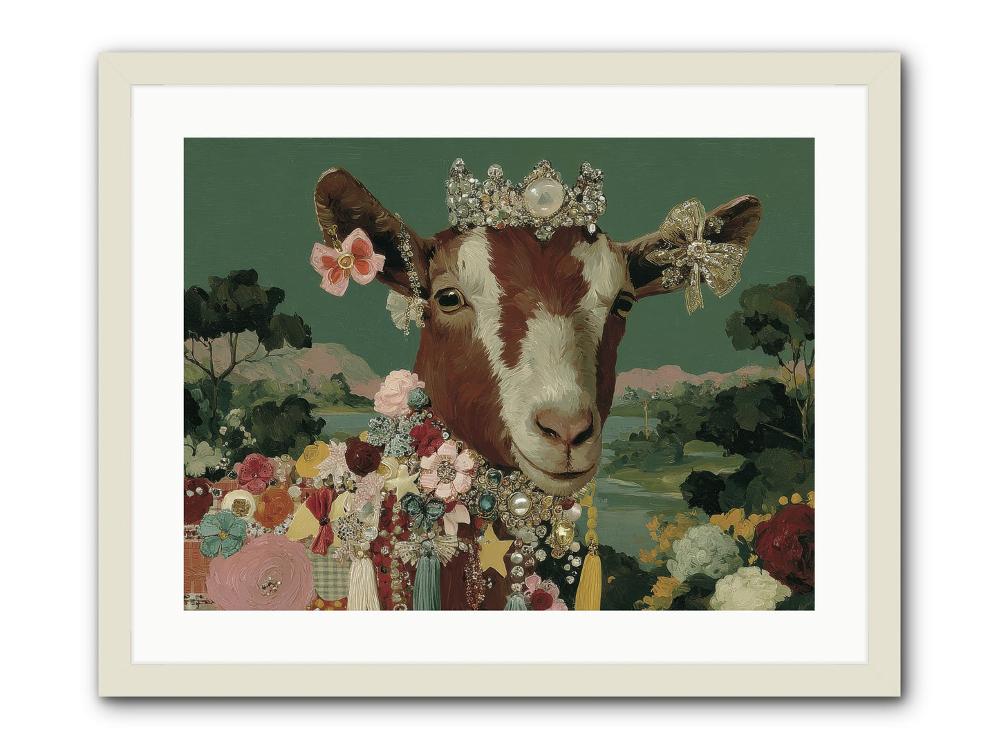 Society of Blooming Souls -- Framed Print - White 24x18
