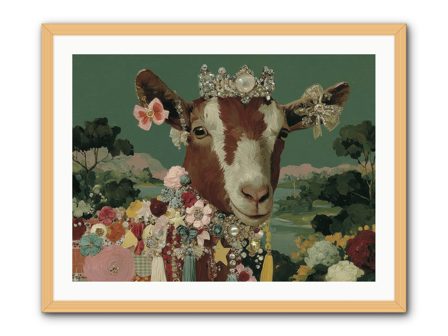 Society of Blooming Souls -- Framed Print - Natural 32x24