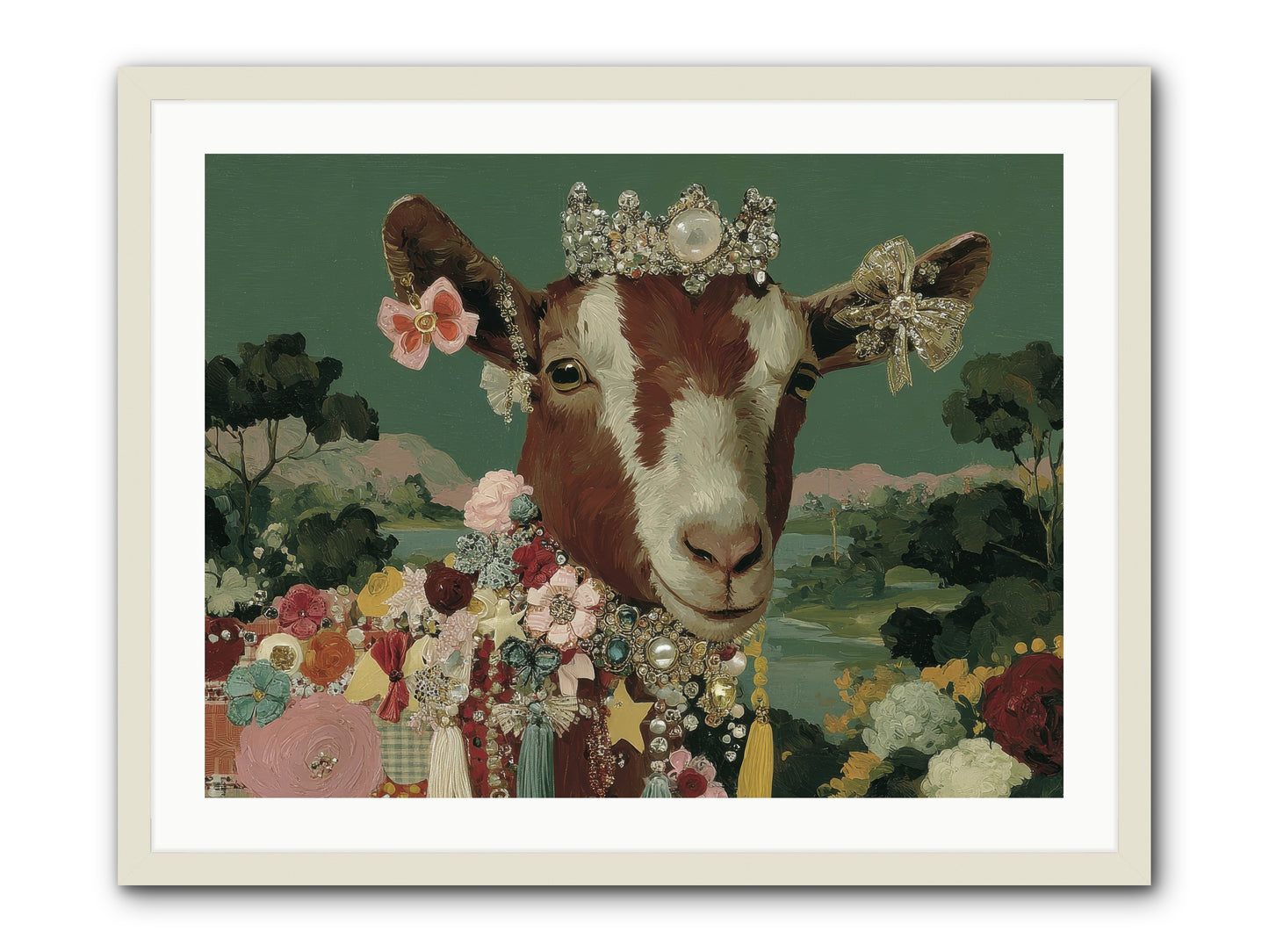 Society of Blooming Souls -- Framed Print - White 32x24