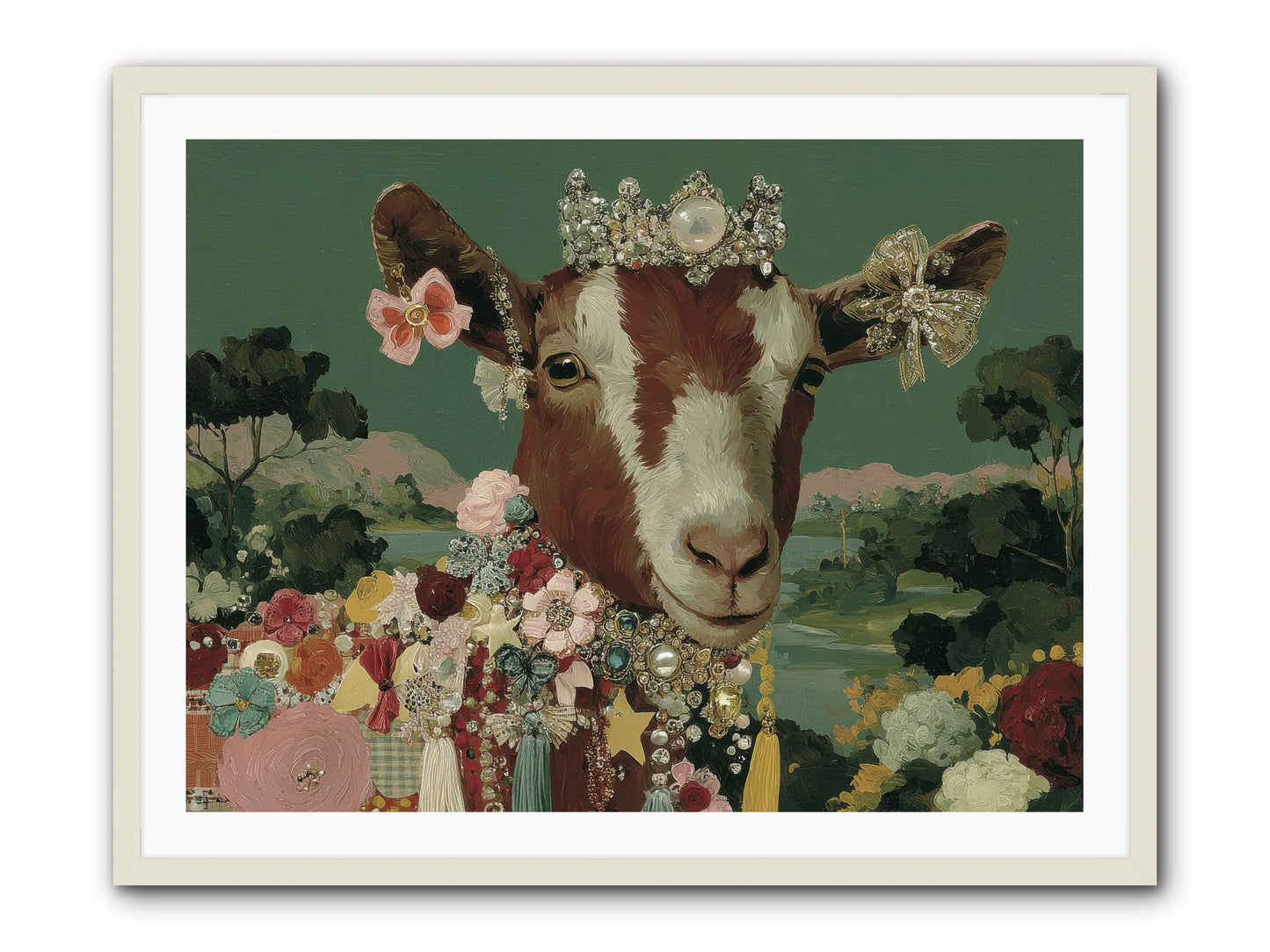 Society of Blooming Souls -- Framed Print - White 40x30