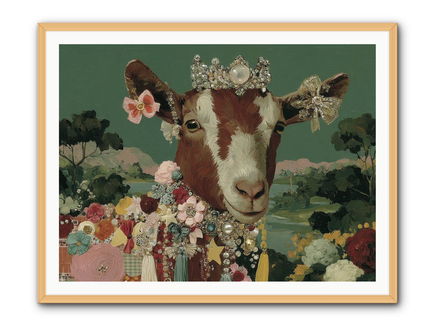 Society of Blooming Souls -- Framed Print - Natural 48x36
