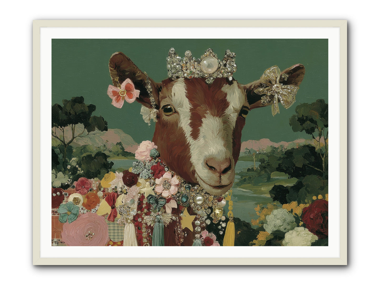 Society of Blooming Souls -- Framed Print - White 48x36