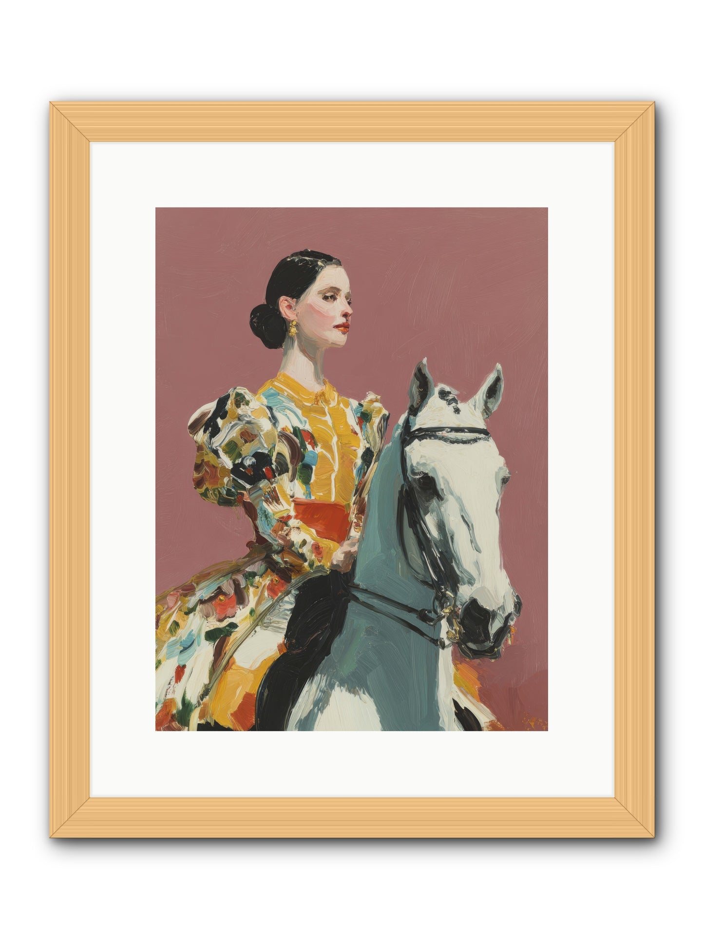 Soft Blur of Becoming -- Framed Print - Natural 12x16