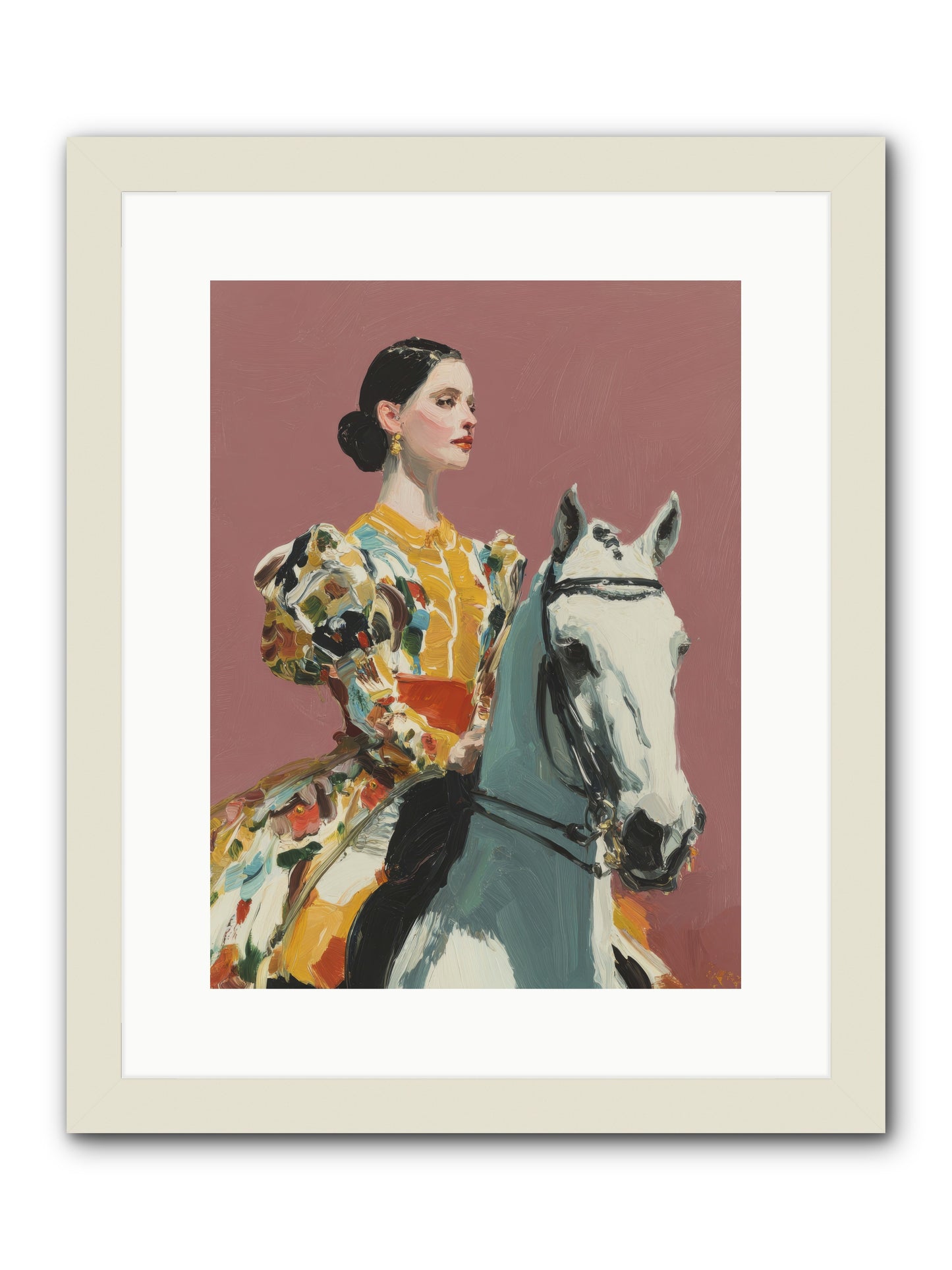 Soft Blur of Becoming -- Framed Print - White 12x16