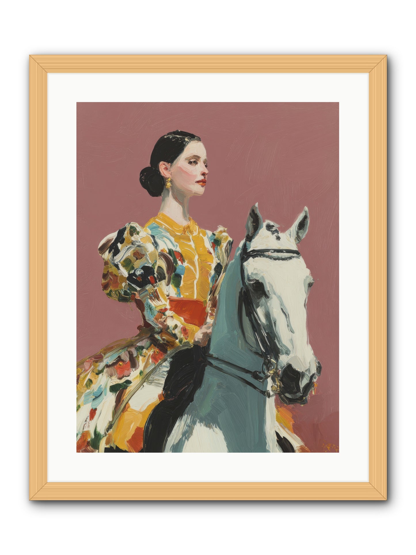 Soft Blur of Becoming -- Framed Print - Natural 18x24
