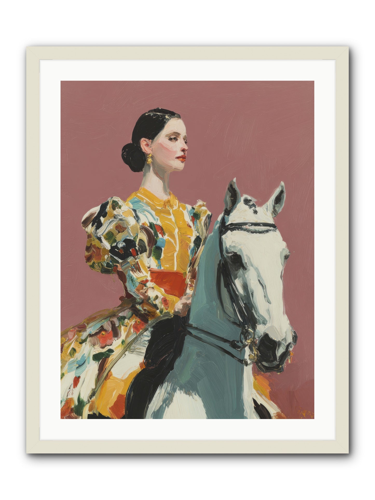 Soft Blur of Becoming -- Framed Print - White 24x32